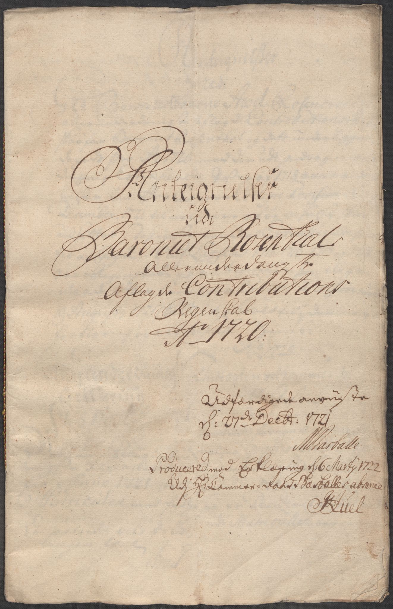 Rentekammeret inntil 1814, Reviderte regnskaper, Fogderegnskap, RA/EA-4092/R49/L3140: Fogderegnskap Rosendal Baroni, 1718-1720, s. 237