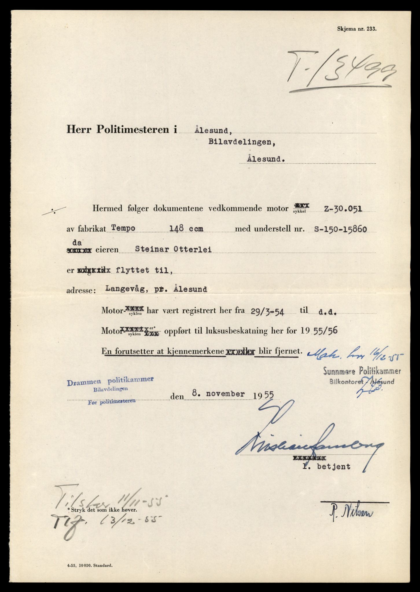 Møre og Romsdal vegkontor - Ålesund trafikkstasjon, AV/SAT-A-4099/F/Fe/L0039: Registreringskort for kjøretøy T 13361 - T 13530, 1927-1998, s. 2459
