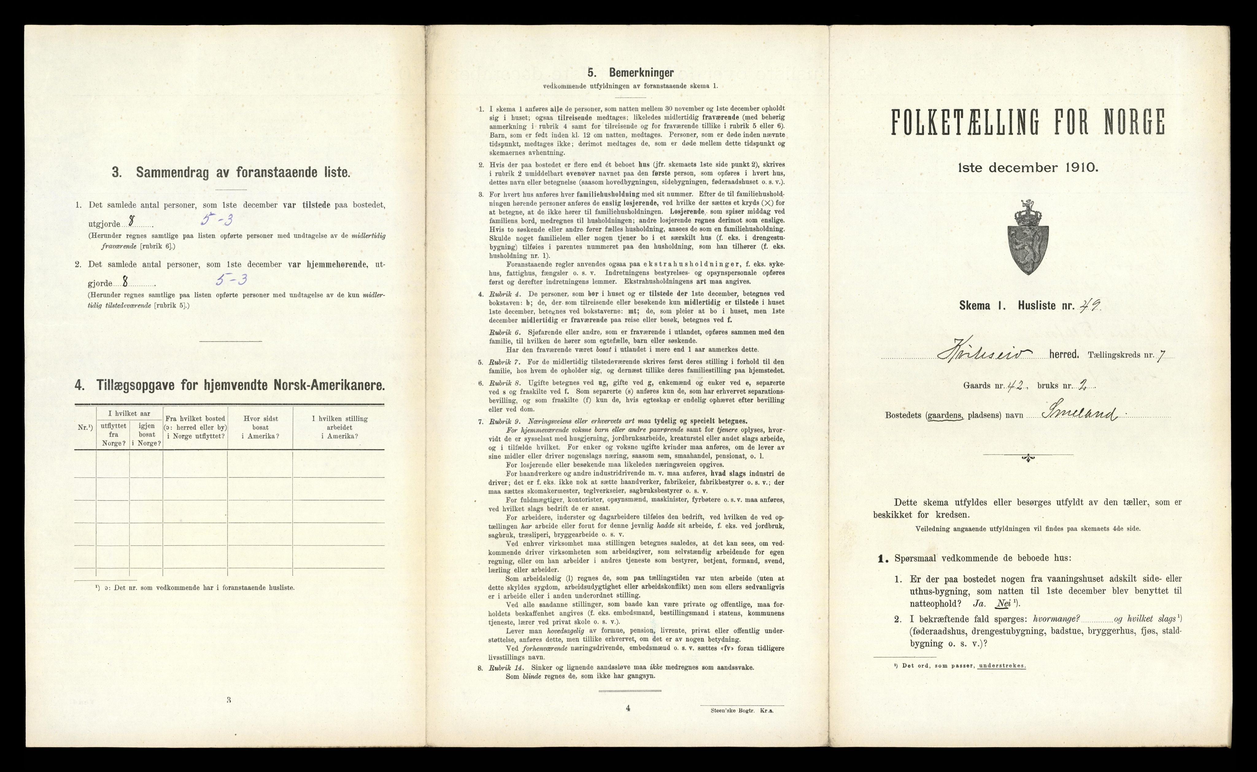 RA, Folketelling 1910 for 0829 Kviteseid herred, 1910, s. 736