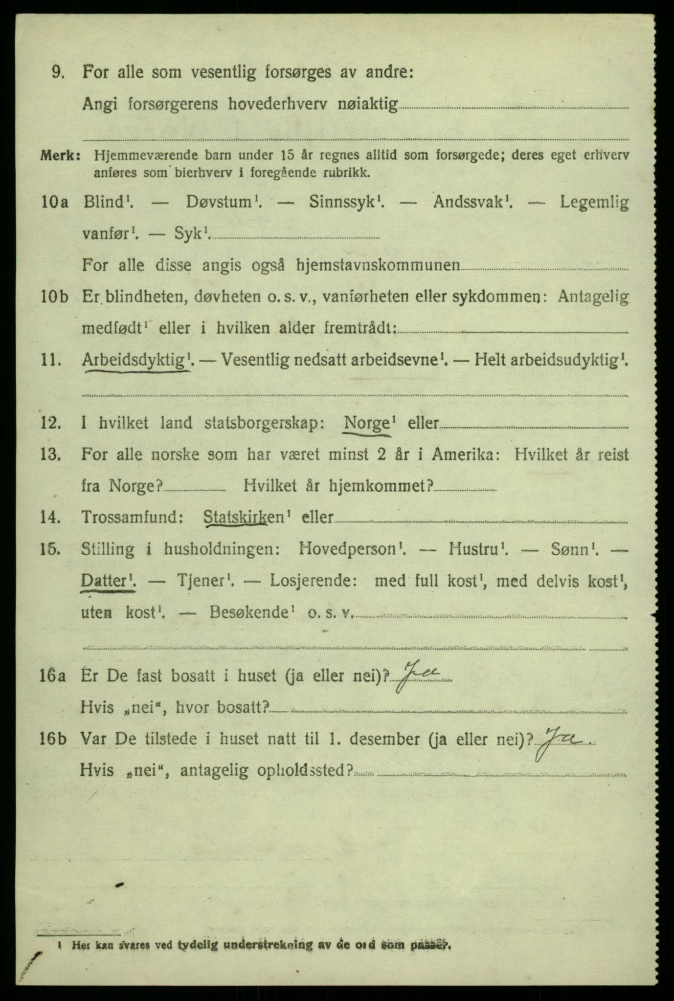SAB, Folketelling 1920 for 1234 Granvin herred, 1920, s. 1333