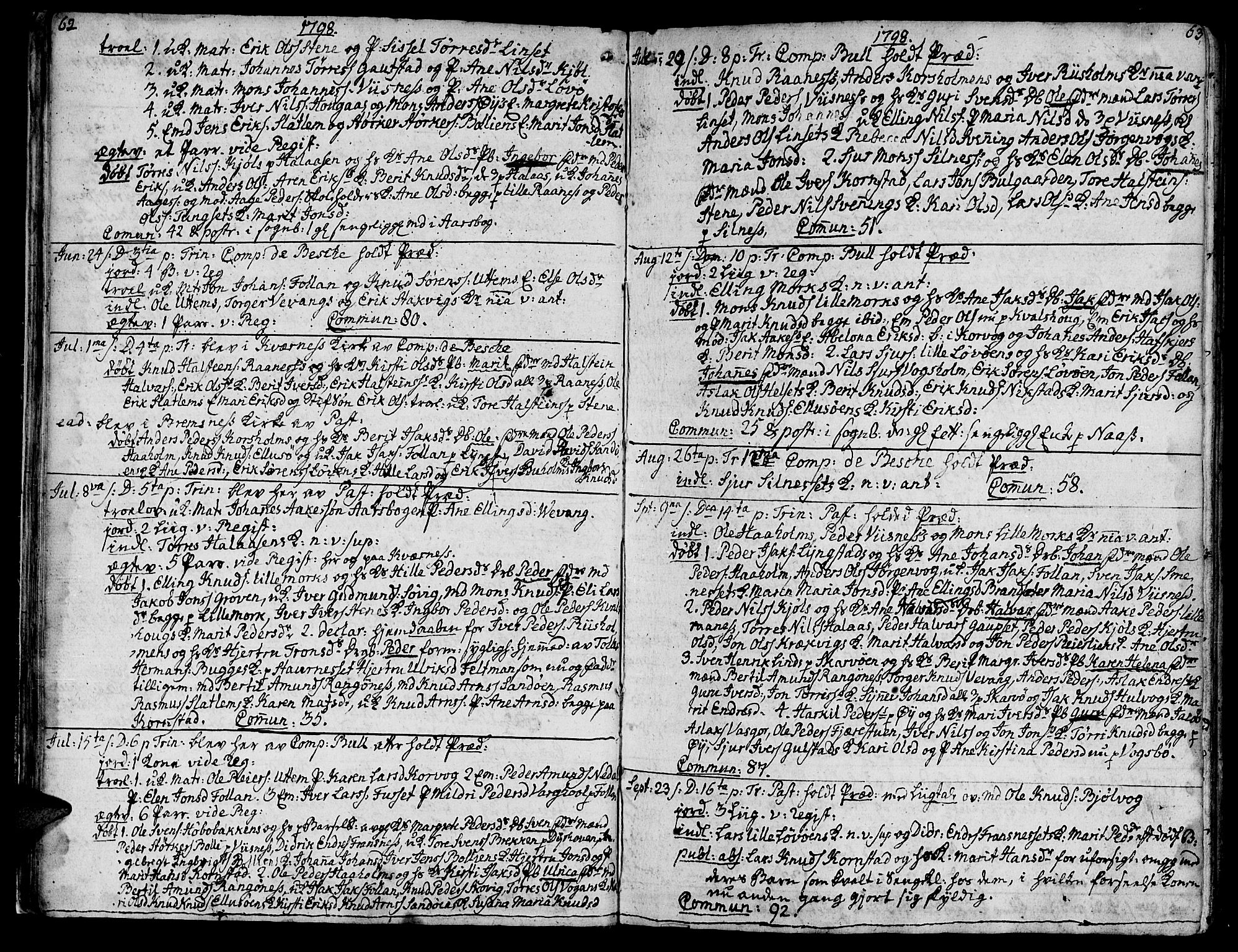 Ministerialprotokoller, klokkerbøker og fødselsregistre - Møre og Romsdal, AV/SAT-A-1454/570/L0830: Ministerialbok nr. 570A04, 1789-1819, s. 62-63