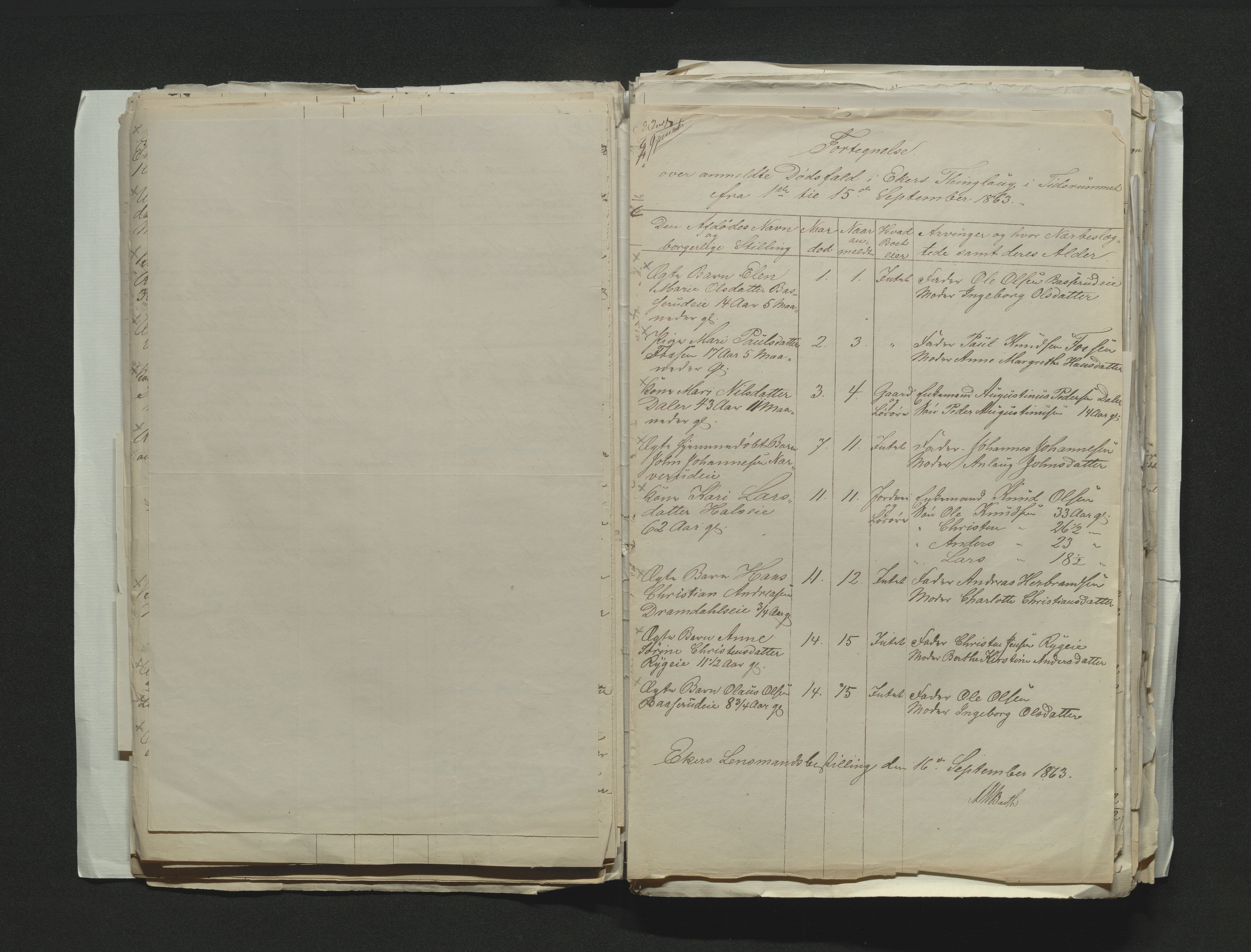 Eiker, Modum og Sigdal sorenskriveri, AV/SAKO-A-123/H/Ha/Hab/L0011: Dødsfallsmeldinger, 1862-1865, s. 203