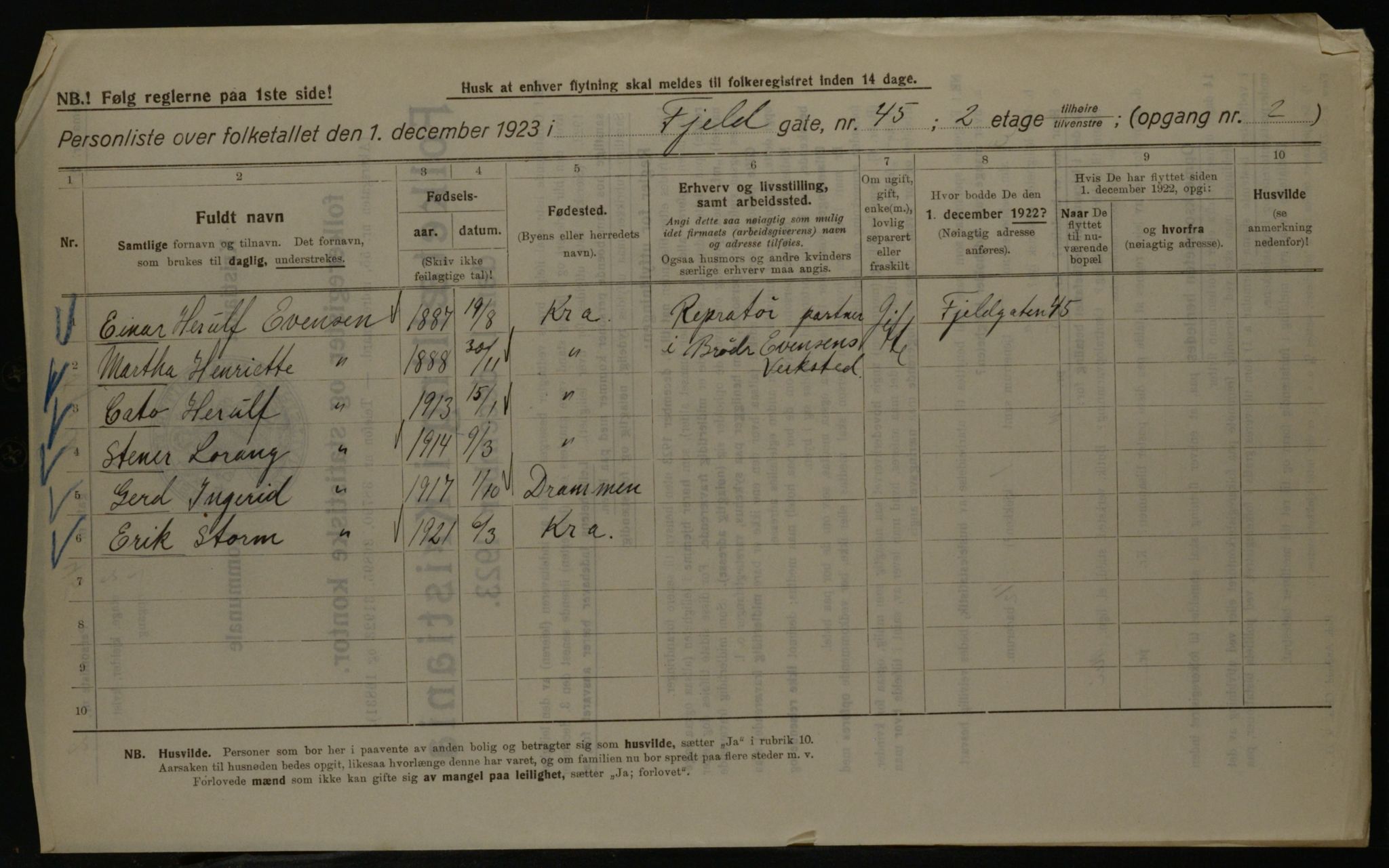 OBA, Kommunal folketelling 1.12.1923 for Kristiania, 1923, s. 27681