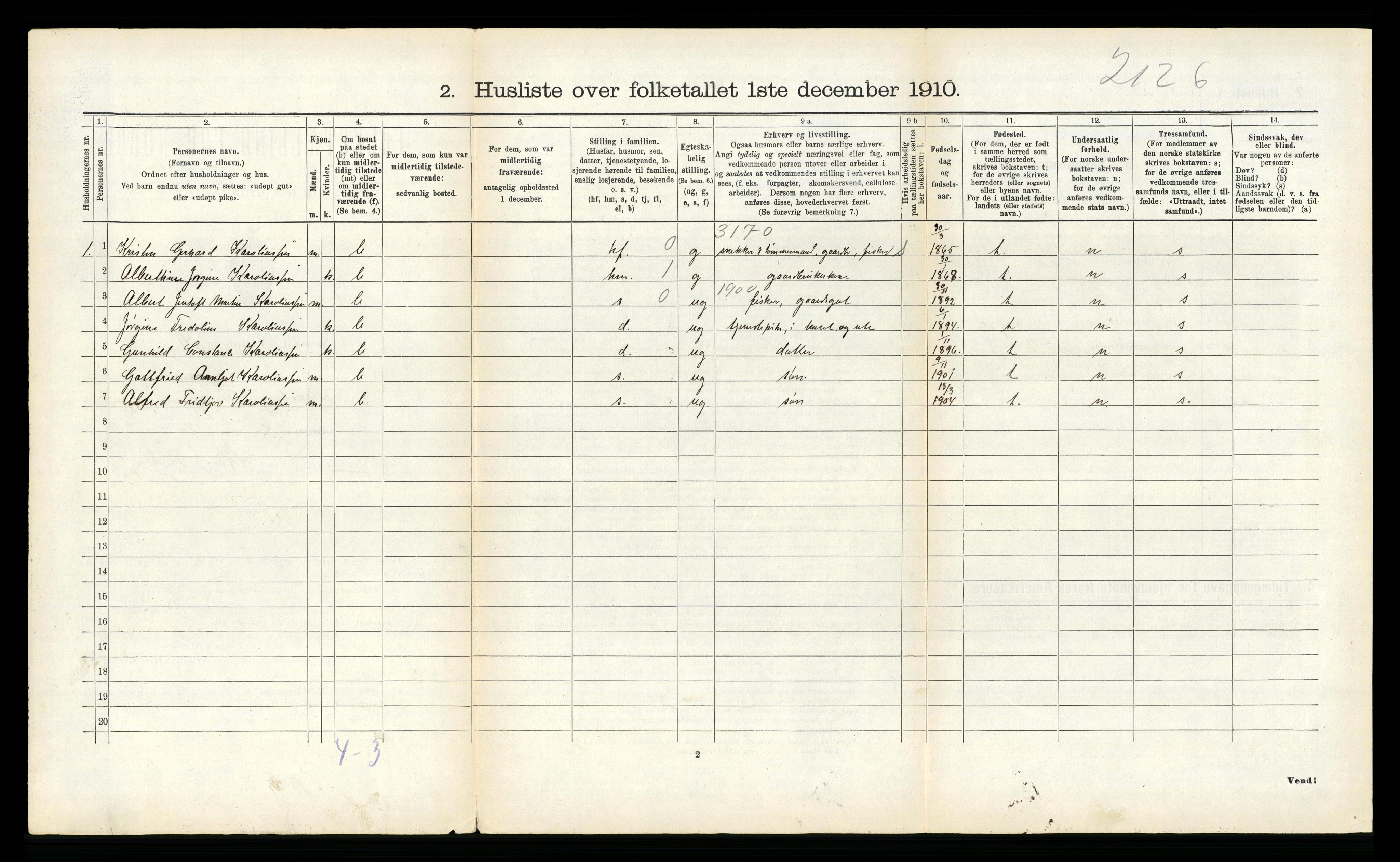 RA, Folketelling 1910 for 1872 Dverberg herred, 1910, s. 299