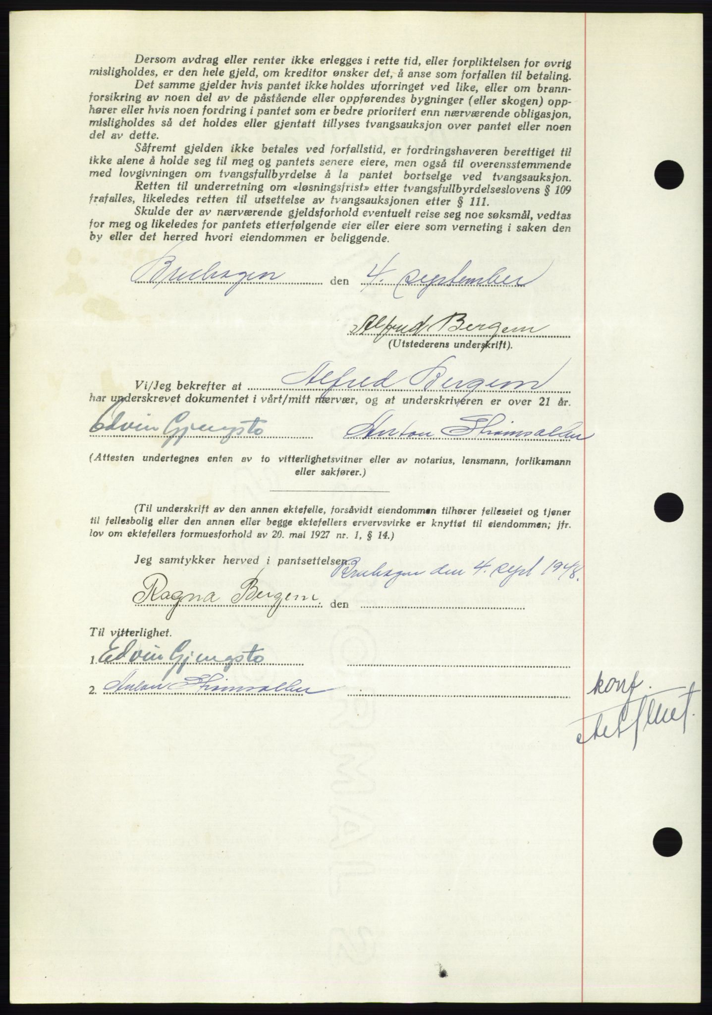 Nordmøre sorenskriveri, AV/SAT-A-4132/1/2/2Ca: Pantebok nr. B99, 1948-1948, Dagboknr: 2510/1948