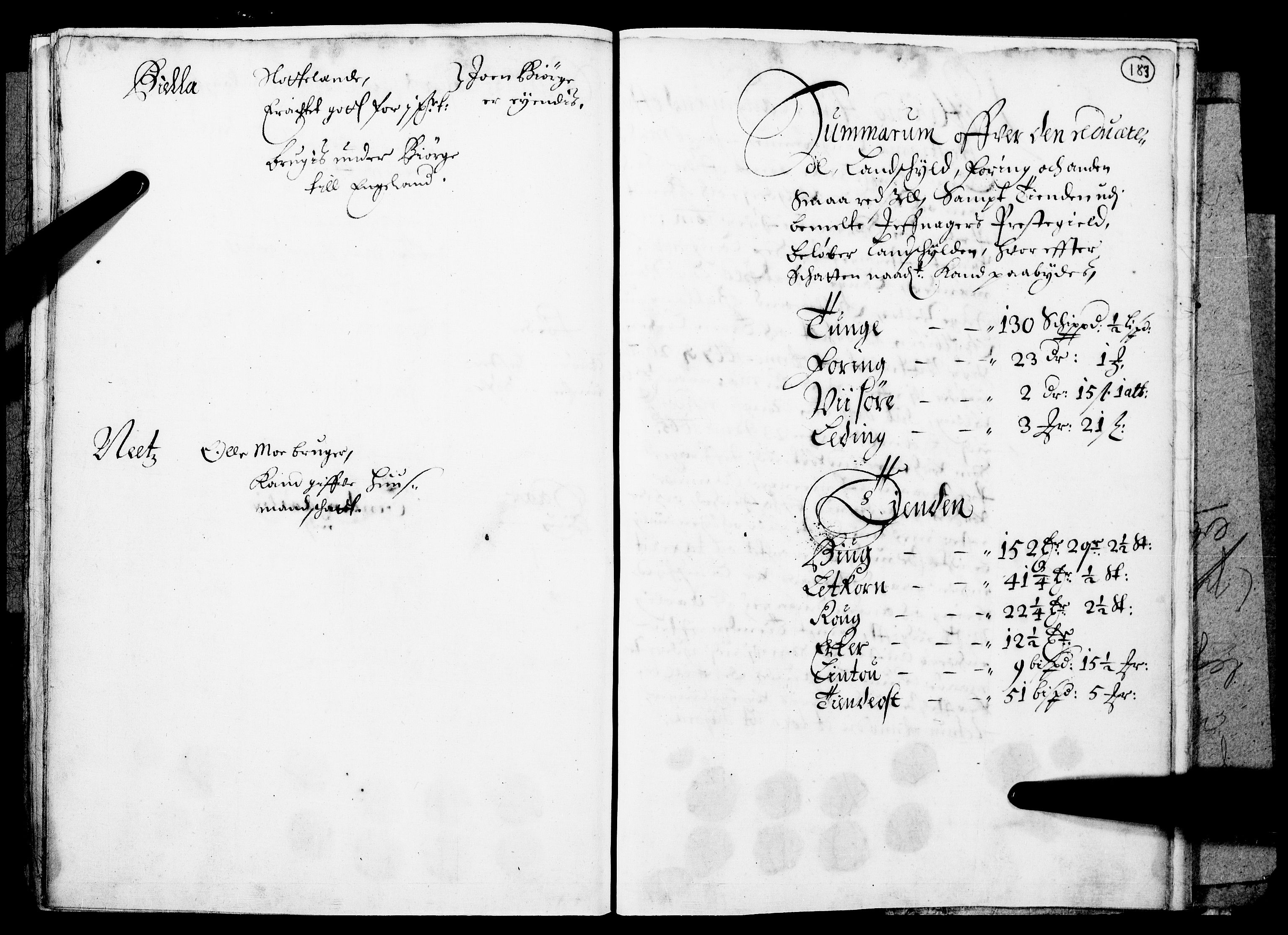 Rentekammeret inntil 1814, Realistisk ordnet avdeling, RA/EA-4070/N/Nb/Nba/L0016: Hadeland og Valdres fogderi, 1. del, 1667, s. 182b-183a