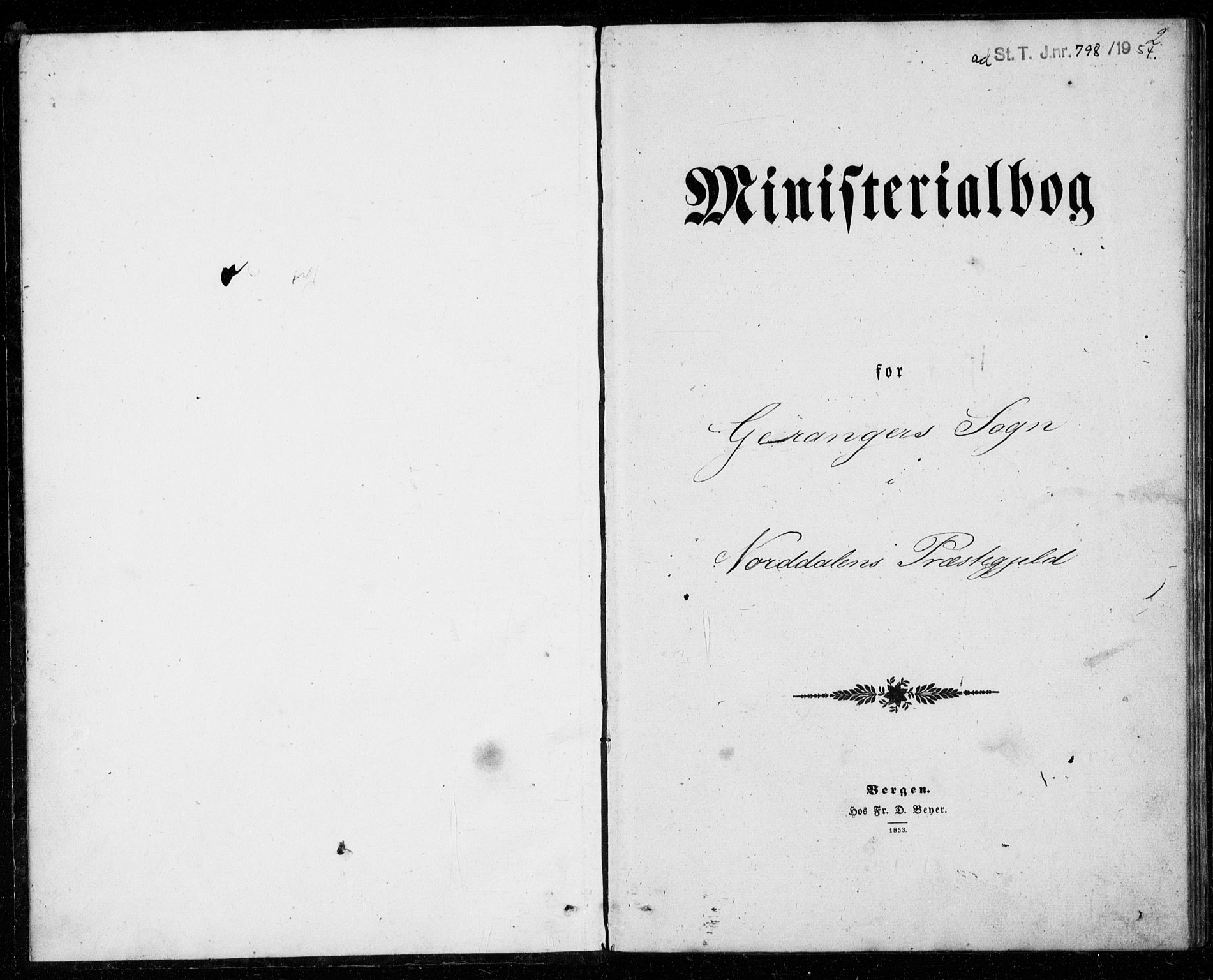 Ministerialprotokoller, klokkerbøker og fødselsregistre - Møre og Romsdal, SAT/A-1454/518/L0234: Klokkerbok nr. 518C01, 1854-1884, s. 2