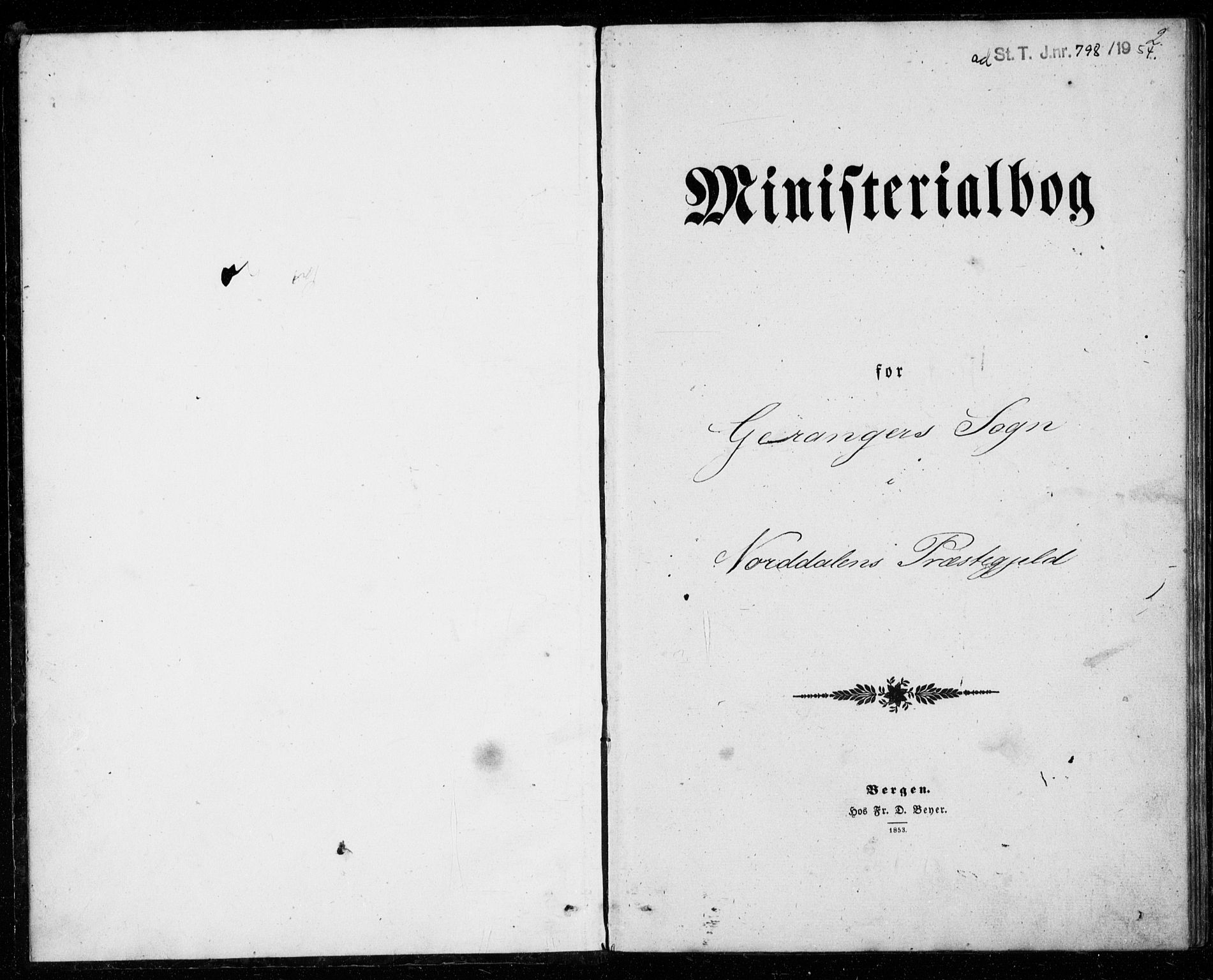 Ministerialprotokoller, klokkerbøker og fødselsregistre - Møre og Romsdal, AV/SAT-A-1454/518/L0234: Klokkerbok nr. 518C01, 1854-1884, s. 2
