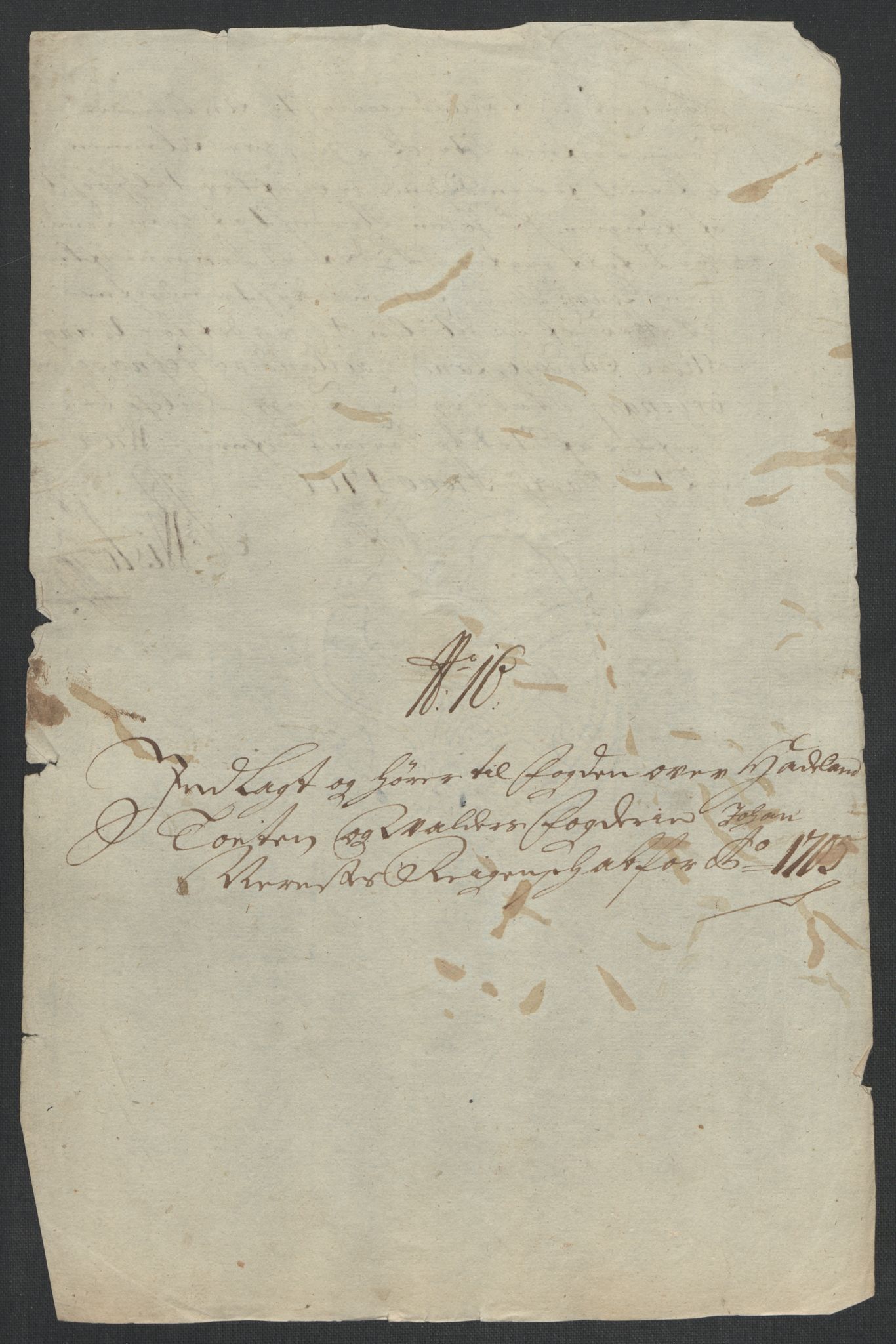 Rentekammeret inntil 1814, Reviderte regnskaper, Fogderegnskap, AV/RA-EA-4092/R18/L1303: Fogderegnskap Hadeland, Toten og Valdres, 1705, s. 135