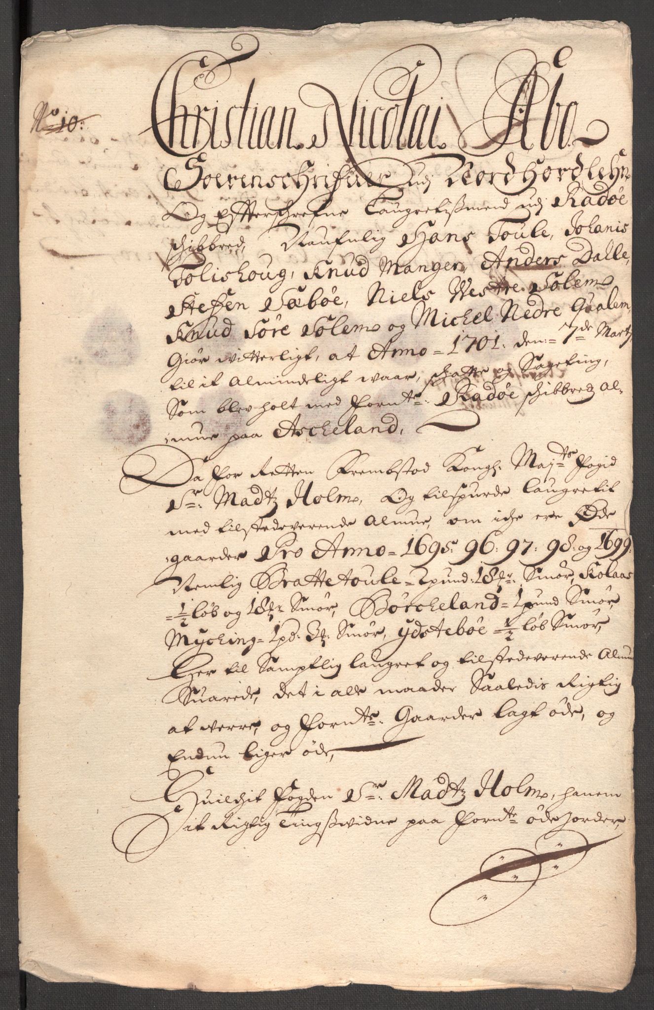 Rentekammeret inntil 1814, Reviderte regnskaper, Fogderegnskap, RA/EA-4092/R51/L3184: Fogderegnskap Nordhordland og Voss, 1698-1699, s. 338