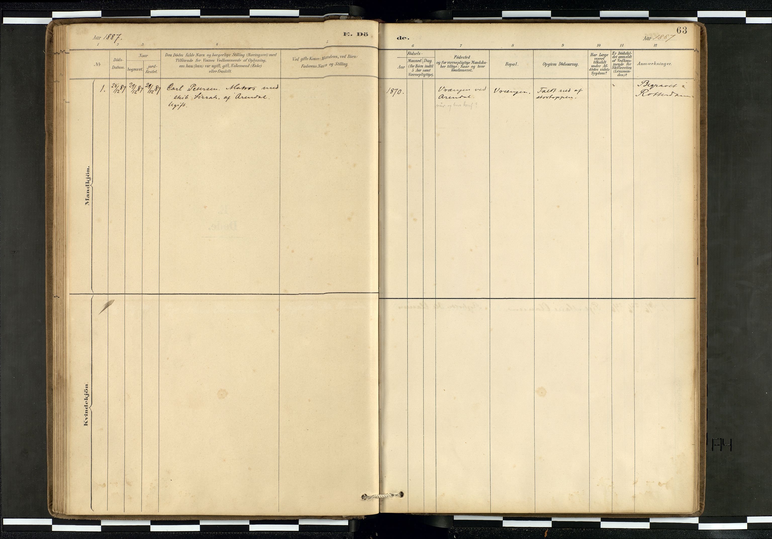 Den norske sjømannsmisjon i utlandet/Hollandske havner (Amsterdam-Rotterdam-Europort), SAB/SAB/PA-0106/H/Ha/Haa/L0002: Ministerialbok nr. A 2, 1887-1907, s. 62b-63a