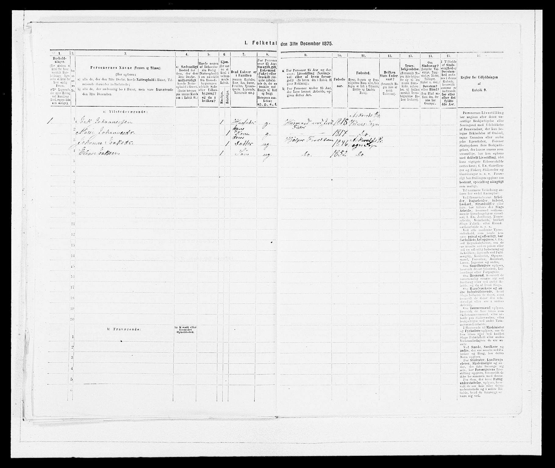 SAB, Folketelling 1875 for 1428P Askvoll prestegjeld, 1875, s. 494