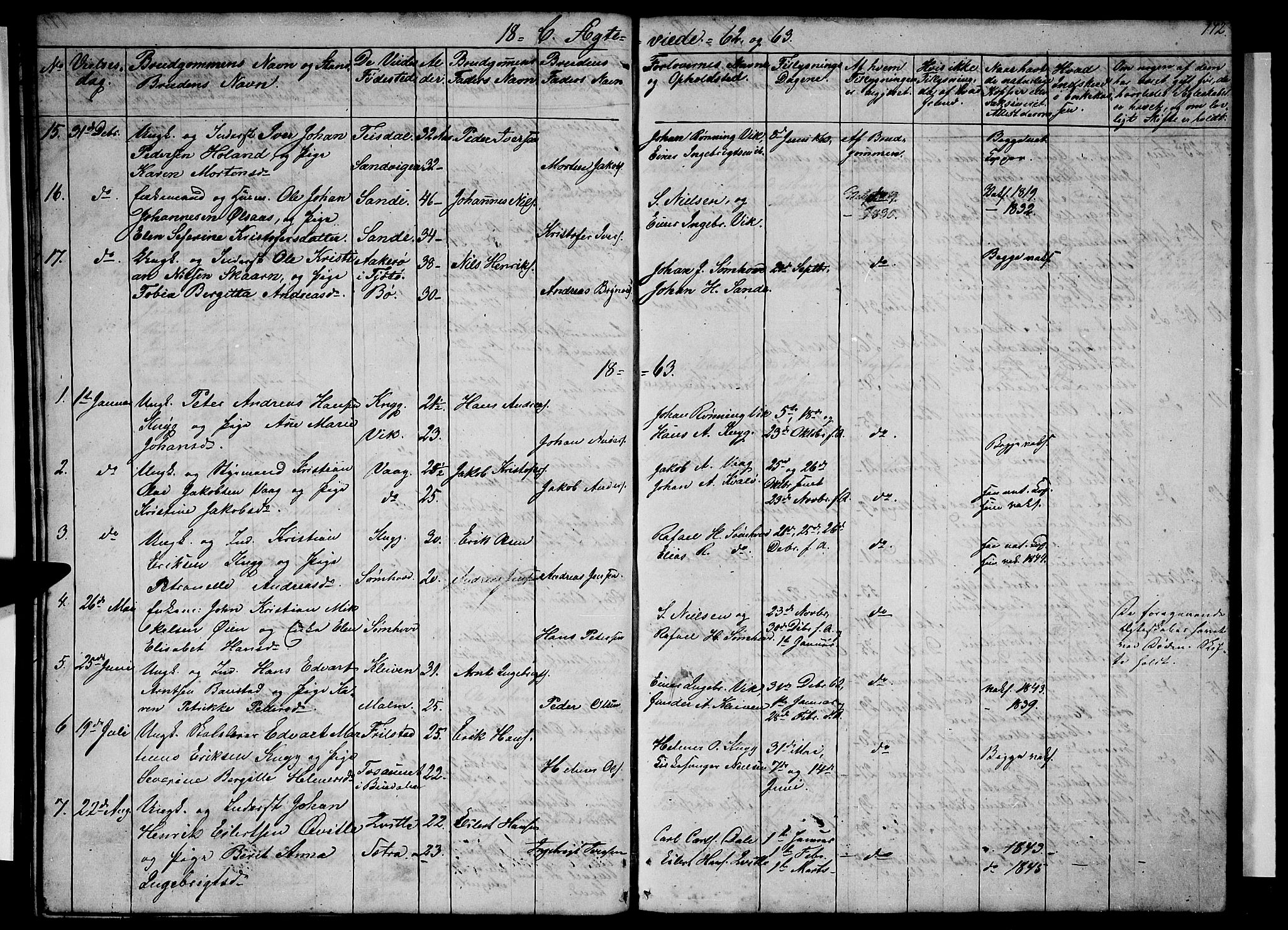 Ministerialprotokoller, klokkerbøker og fødselsregistre - Nordland, AV/SAT-A-1459/812/L0187: Klokkerbok nr. 812C05, 1850-1883, s. 172