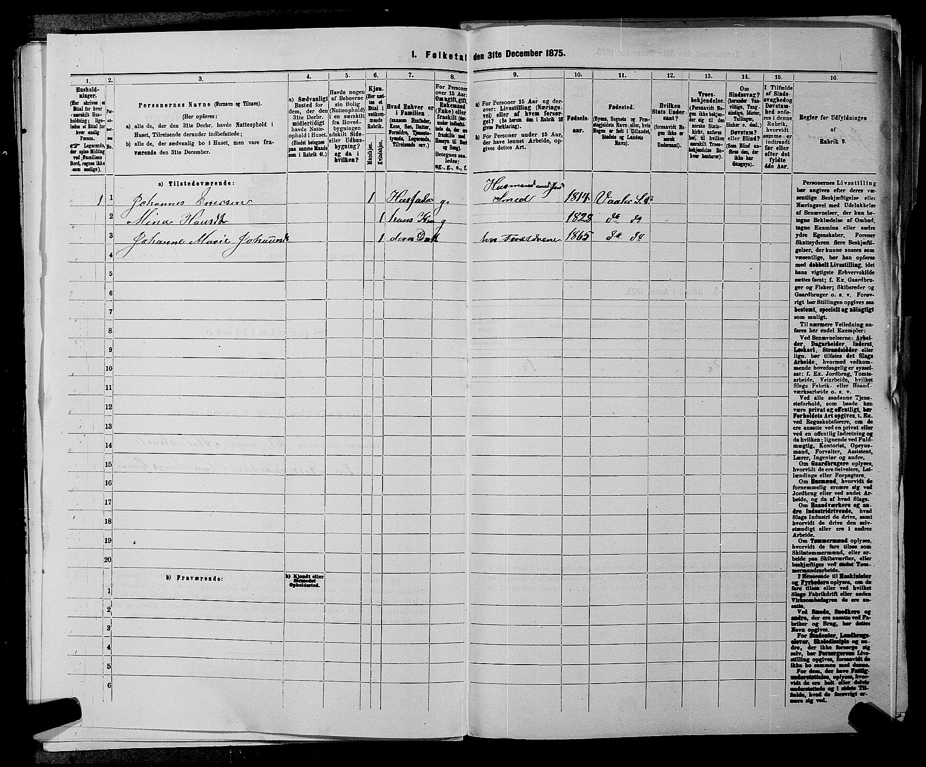 SAKO, Folketelling 1875 for 0628L Hurum prestegjeld, Hurum sokn, 1875, s. 44