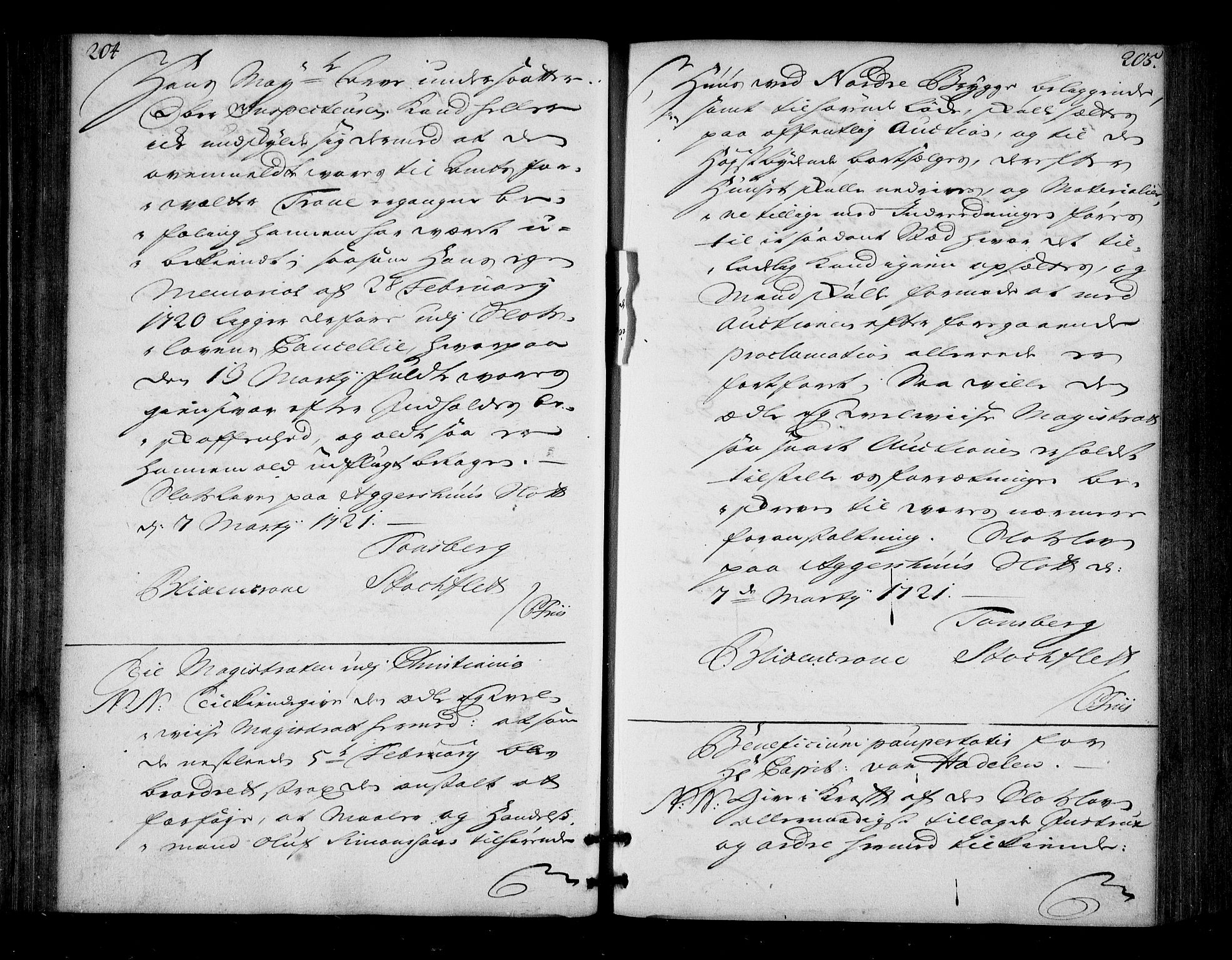 Stattholderembetet 1572-1771, AV/RA-EA-2870/Bd/L0013: Ordreprotokoll, 1720-1722, s. 204-205