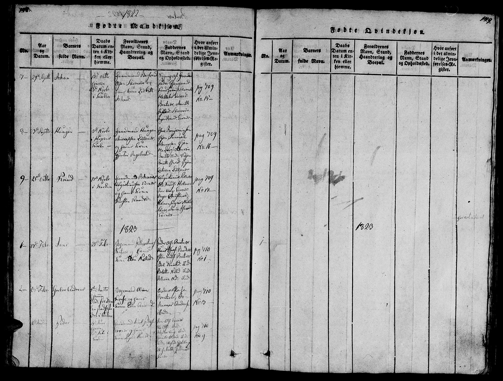 Ministerialprotokoller, klokkerbøker og fødselsregistre - Møre og Romsdal, SAT/A-1454/581/L0934: Ministerialbok nr. 581A03 /2, 1819-1827, s. 148-149