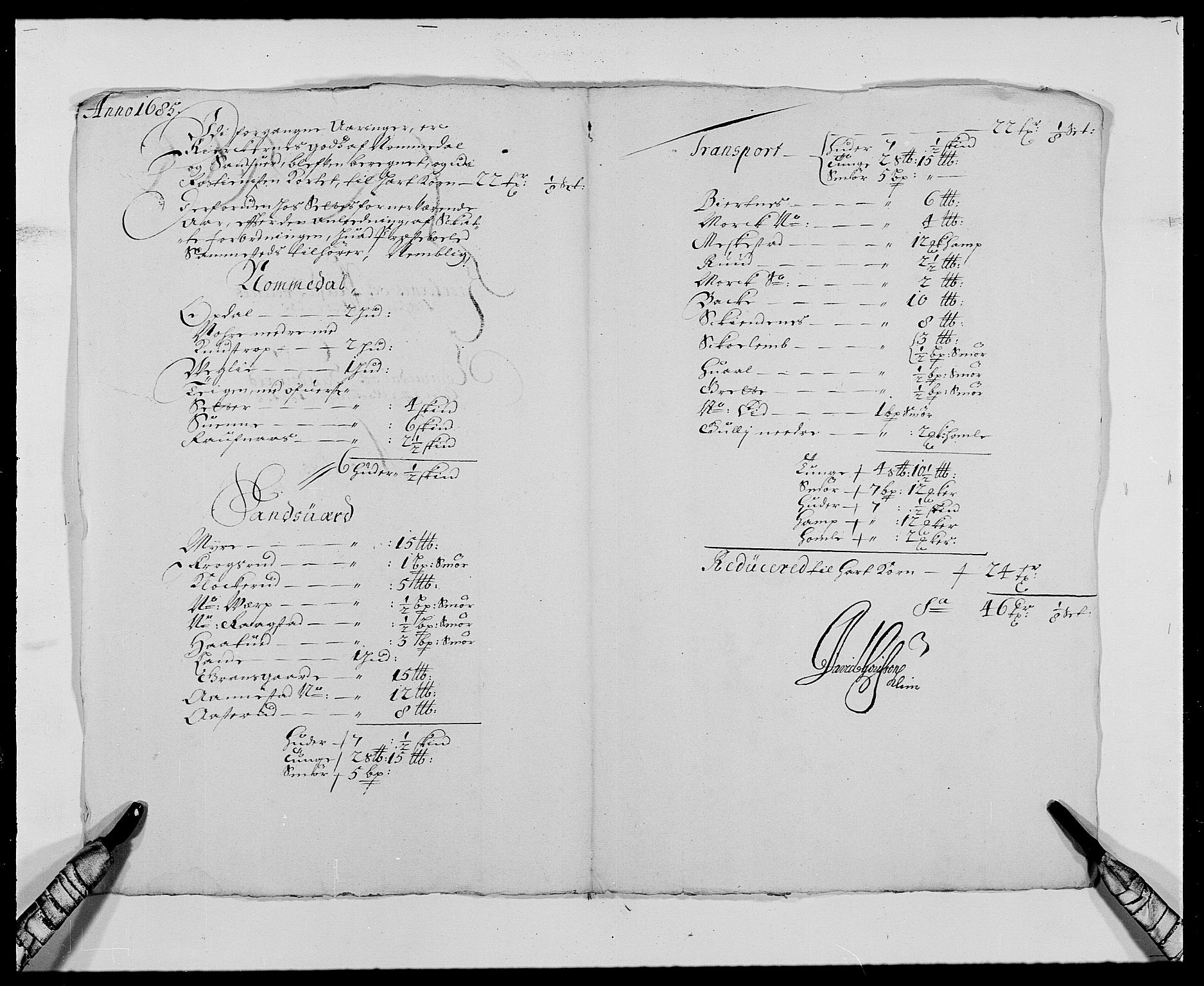 Rentekammeret inntil 1814, Reviderte regnskaper, Fogderegnskap, RA/EA-4092/R24/L1571: Fogderegnskap Numedal og Sandsvær, 1679-1686, s. 419