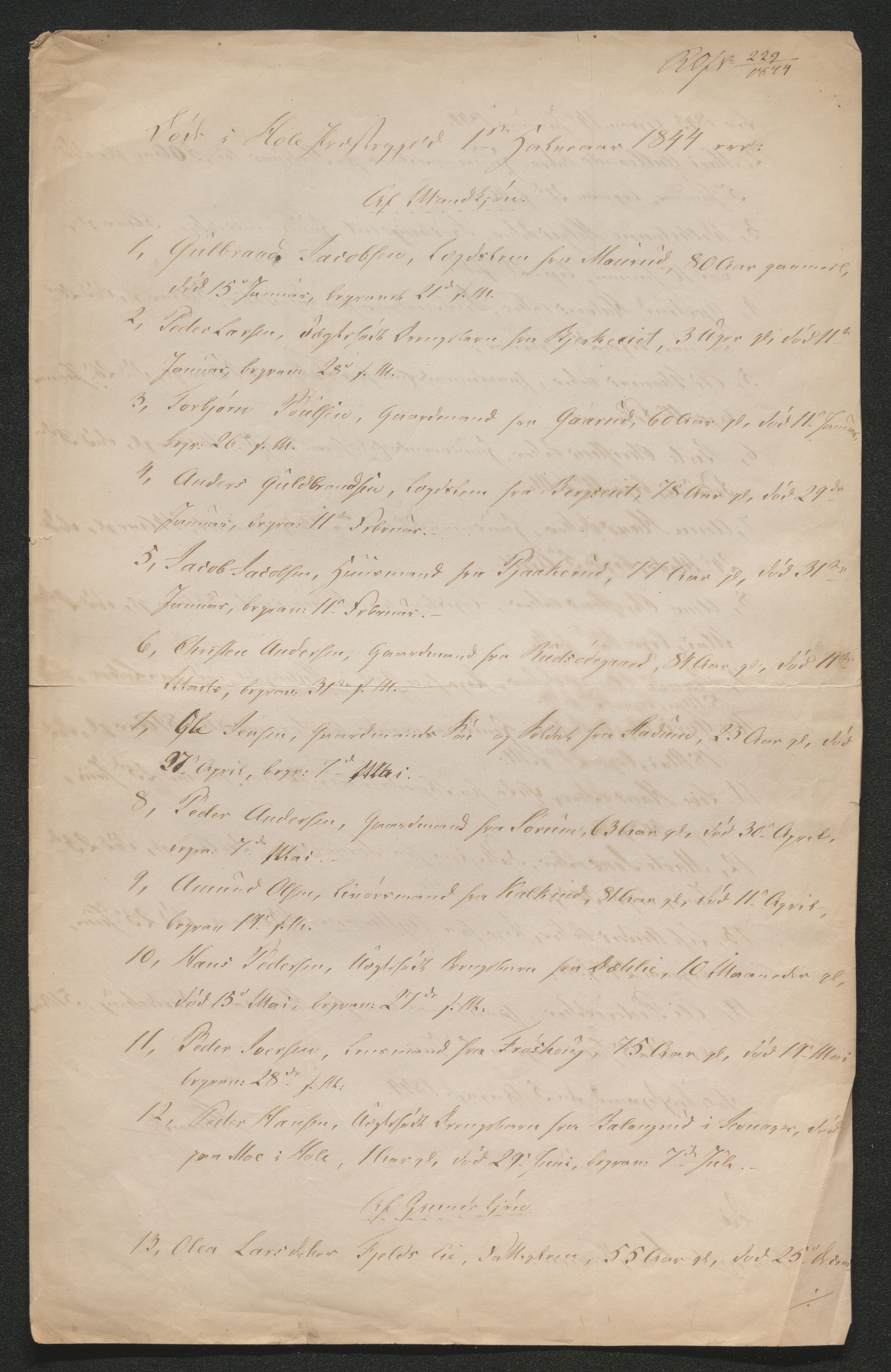 Ringerike sorenskriveri, AV/SAKO-A-105/H/Ha/Hab/L0018: Dødsfallslister Hole, 1838-1925