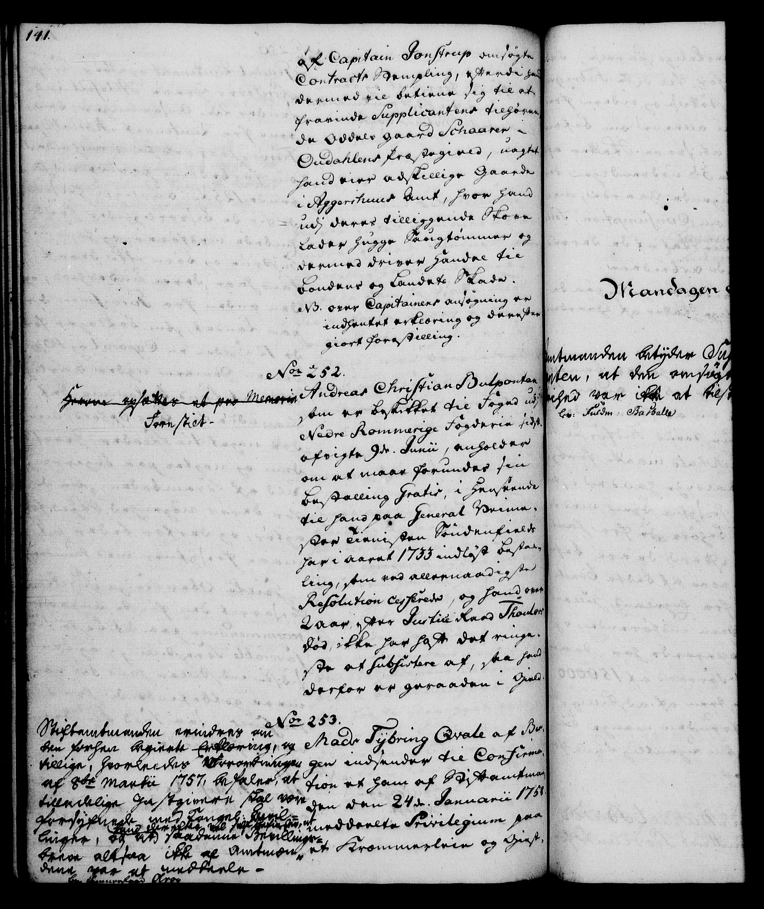 Rentekammeret, Kammerkanselliet, AV/RA-EA-3111/G/Gh/Gha/L0035: Norsk ekstraktmemorialprotokoll (merket RK 53.80), 1759-1771, s. 141
