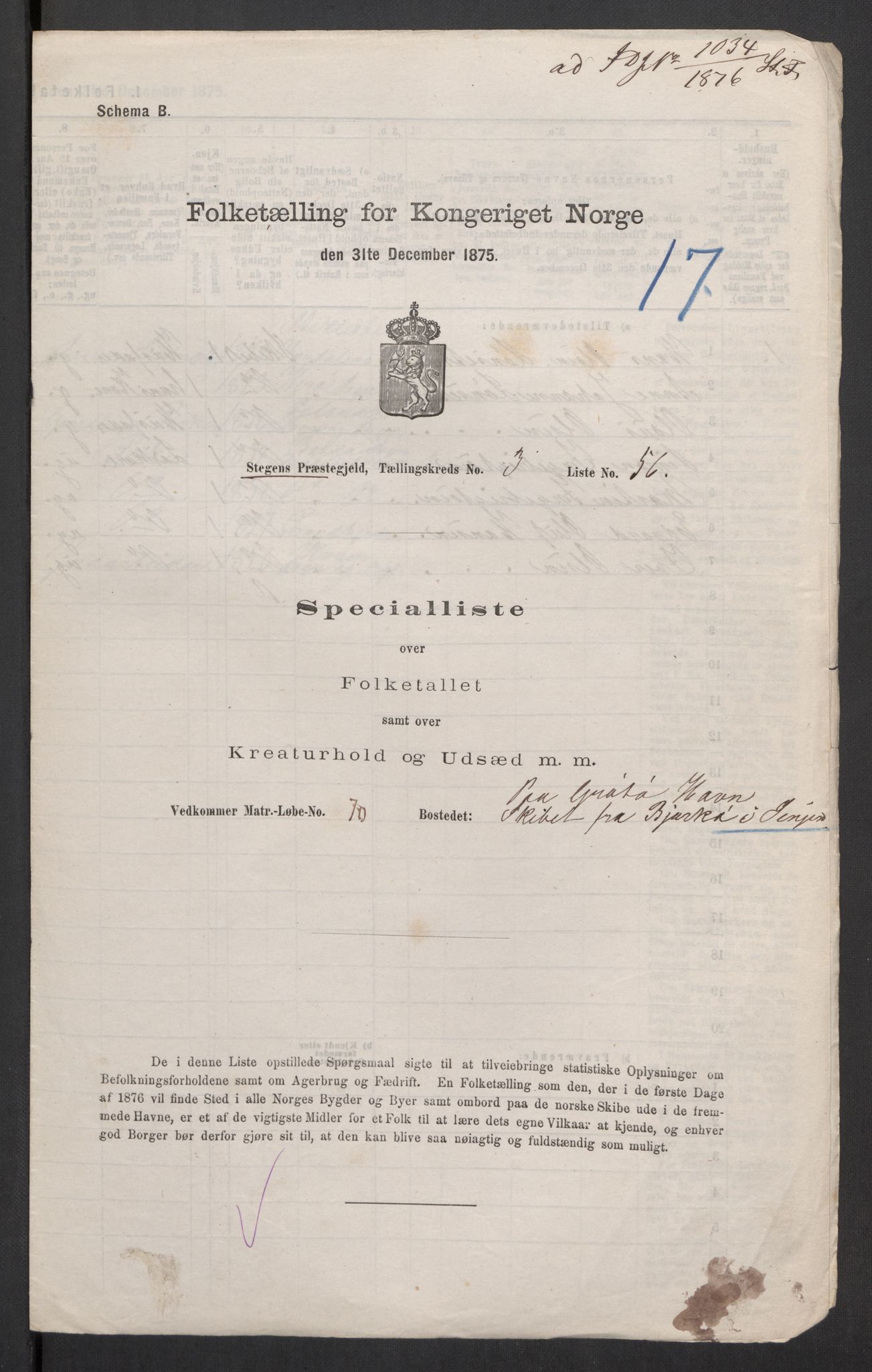 RA, Folketelling 1875, skipslister: Skip i innenrikske havner, hjemmehørende i 1) landdistrikter, 2) forskjellige steder, 3) utlandet, 1875, s. 585