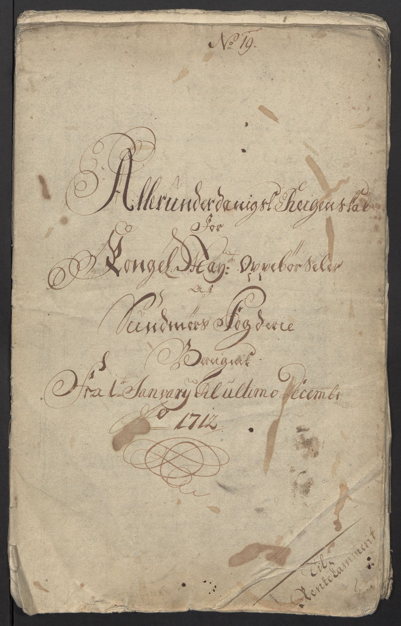 Rentekammeret inntil 1814, Reviderte regnskaper, Fogderegnskap, AV/RA-EA-4092/R54/L3565: Fogderegnskap Sunnmøre, 1712-1713, s. 4