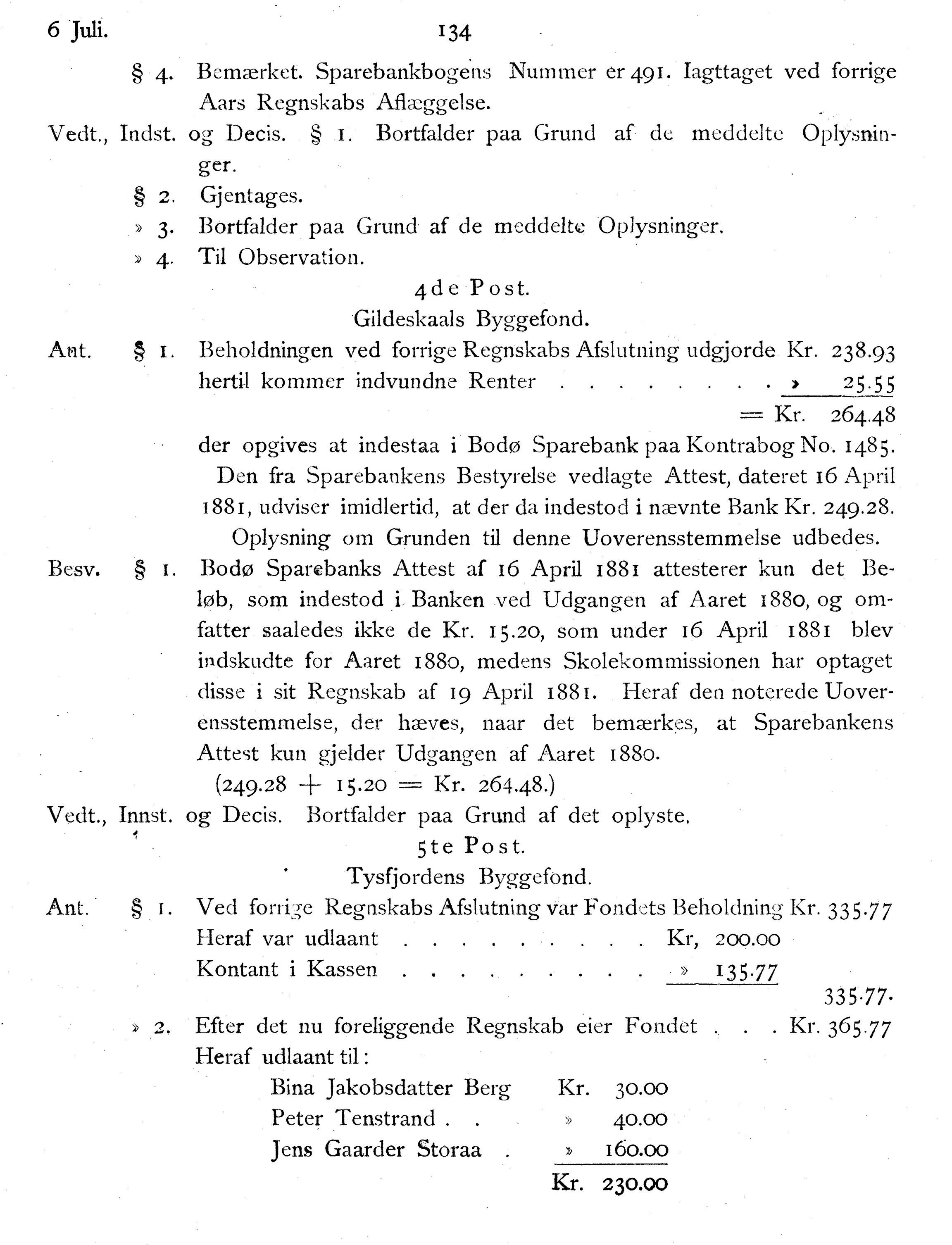 Nordland Fylkeskommune. Fylkestinget, AIN/NFK-17/176/A/Ac/L0014: Fylkestingsforhandlinger 1881-1885, 1881-1885