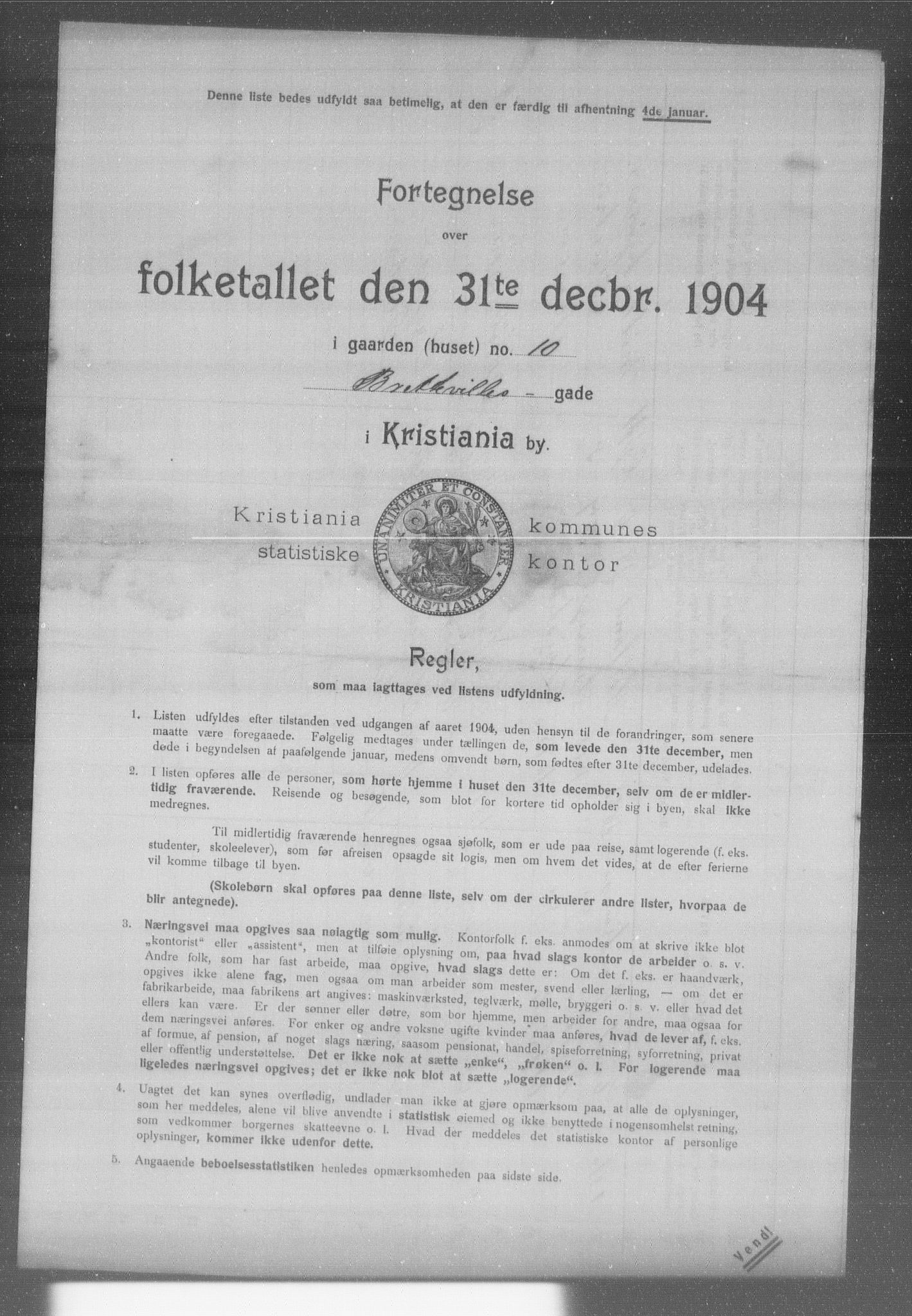 OBA, Kommunal folketelling 31.12.1904 for Kristiania kjøpstad, 1904, s. 1839