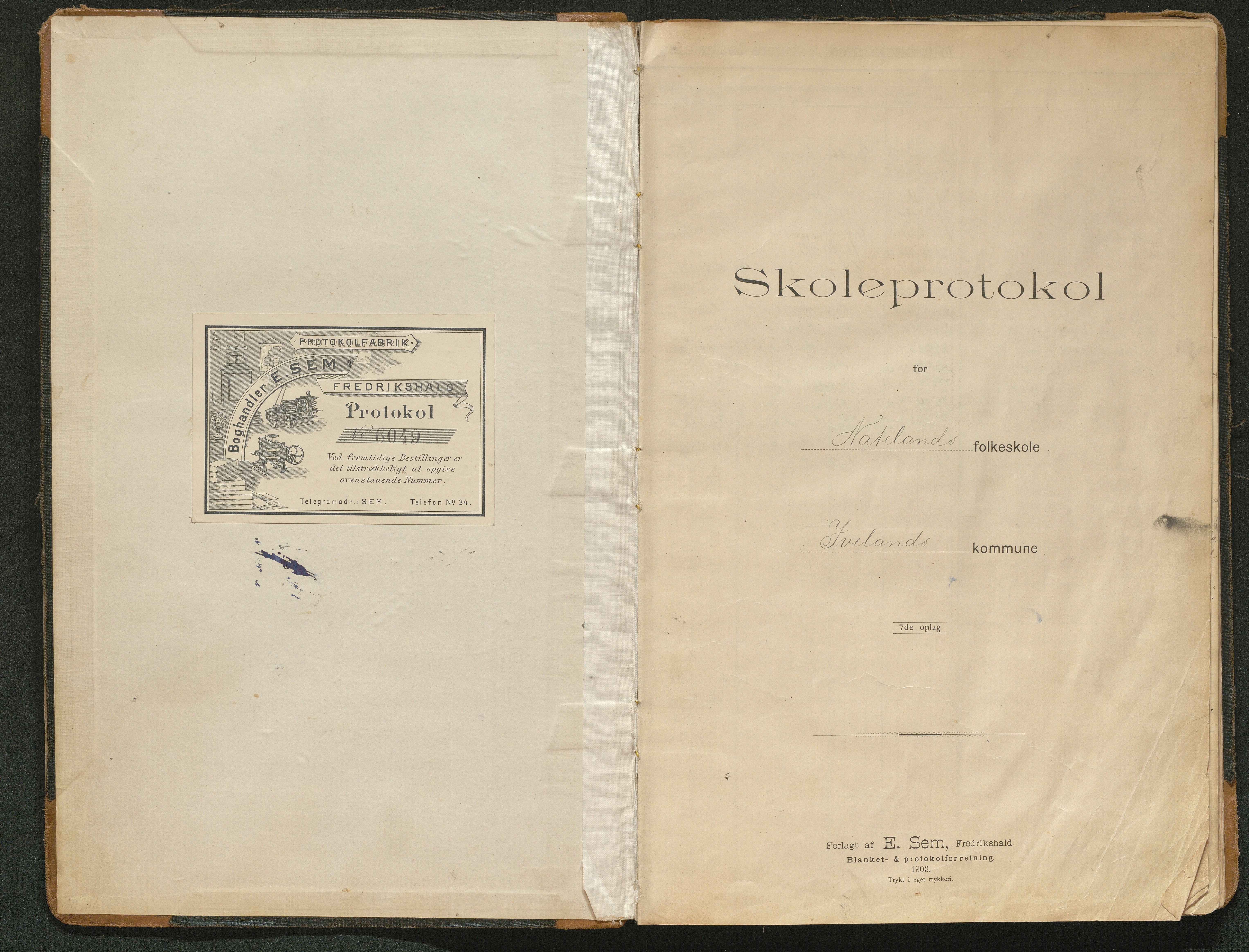 Iveland kommune, De enkelte kretsene/Skolene, AAKS/KA0935-550/A_8/L0005: Dagbok for Nateland og Grosås krets, 1905-1953