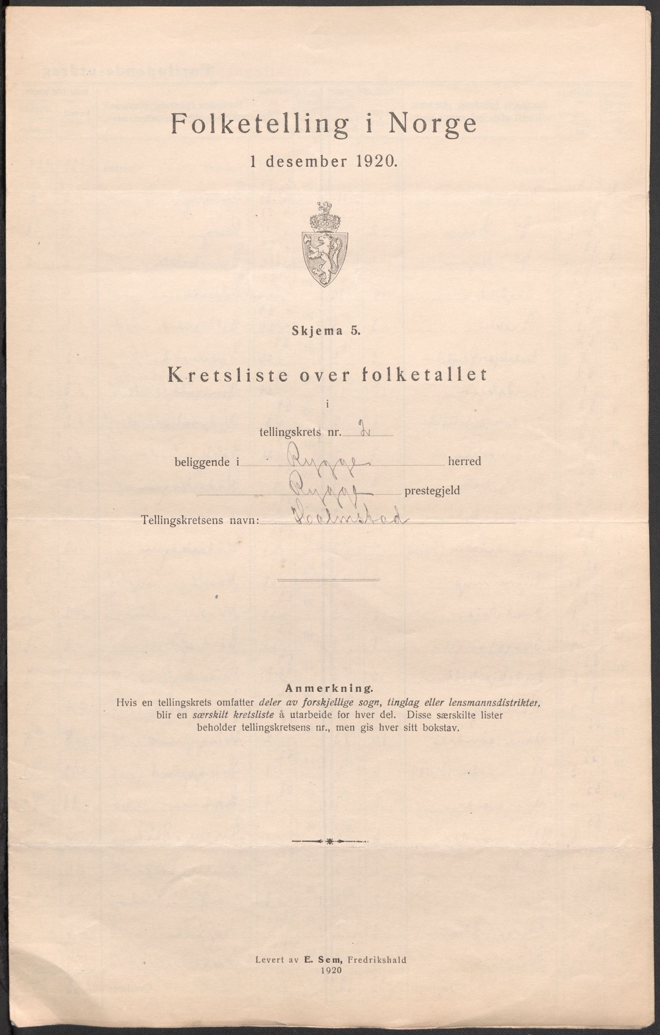 SAO, Folketelling 1920 for 0136 Rygge herred, 1920, s. 20