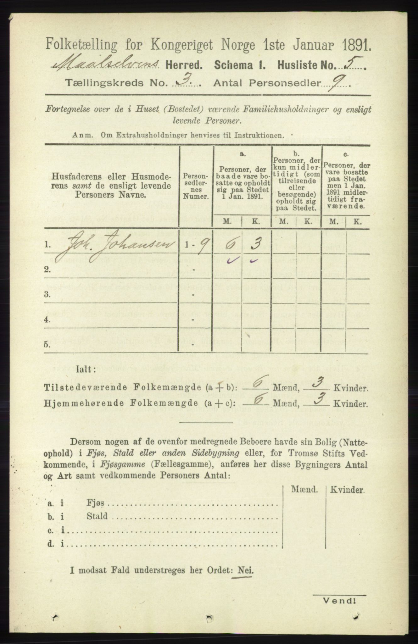 RA, Folketelling 1891 for 1924 Målselv herred, 1891, s. 532