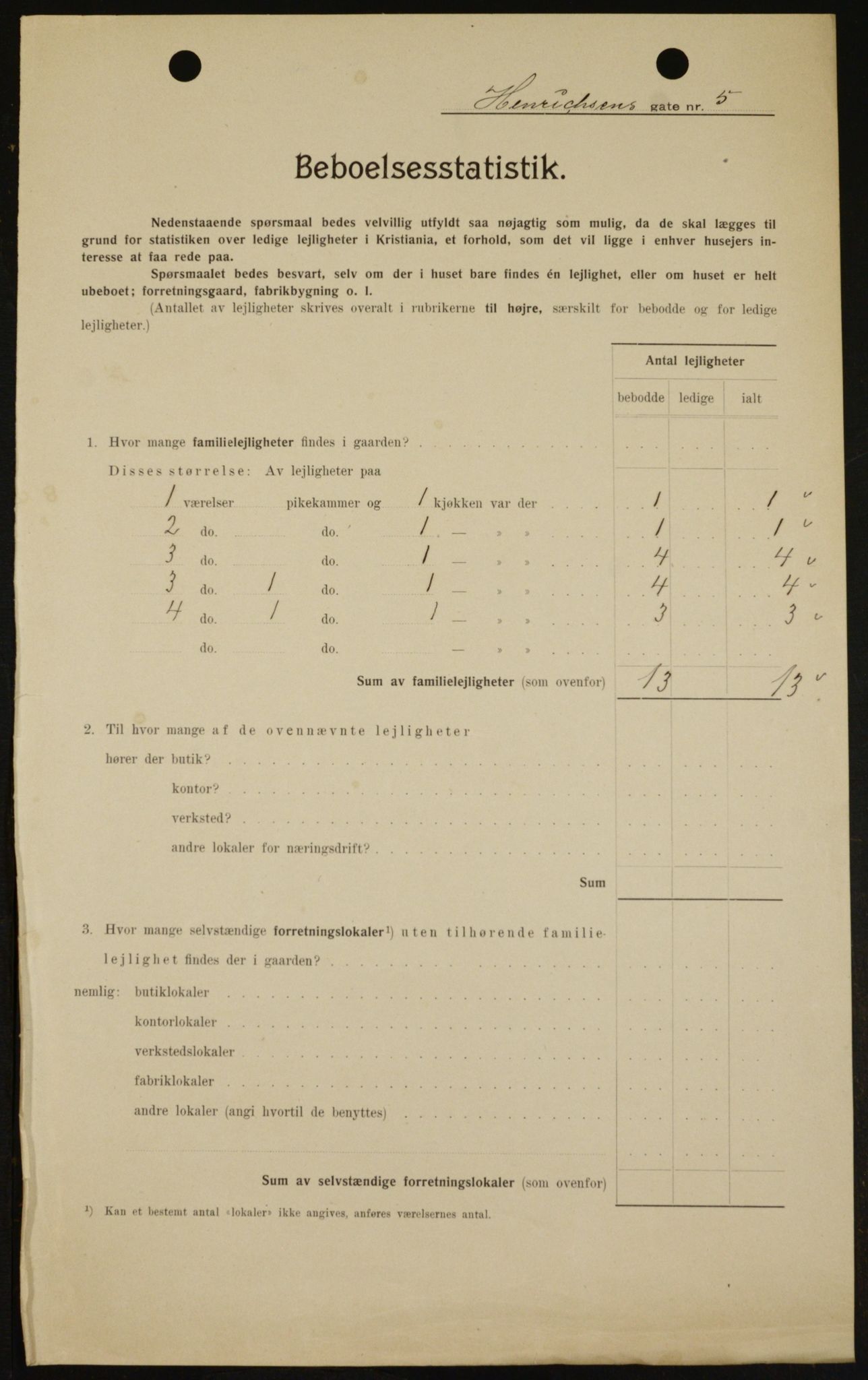 OBA, Kommunal folketelling 1.2.1909 for Kristiania kjøpstad, 1909, s. 34972