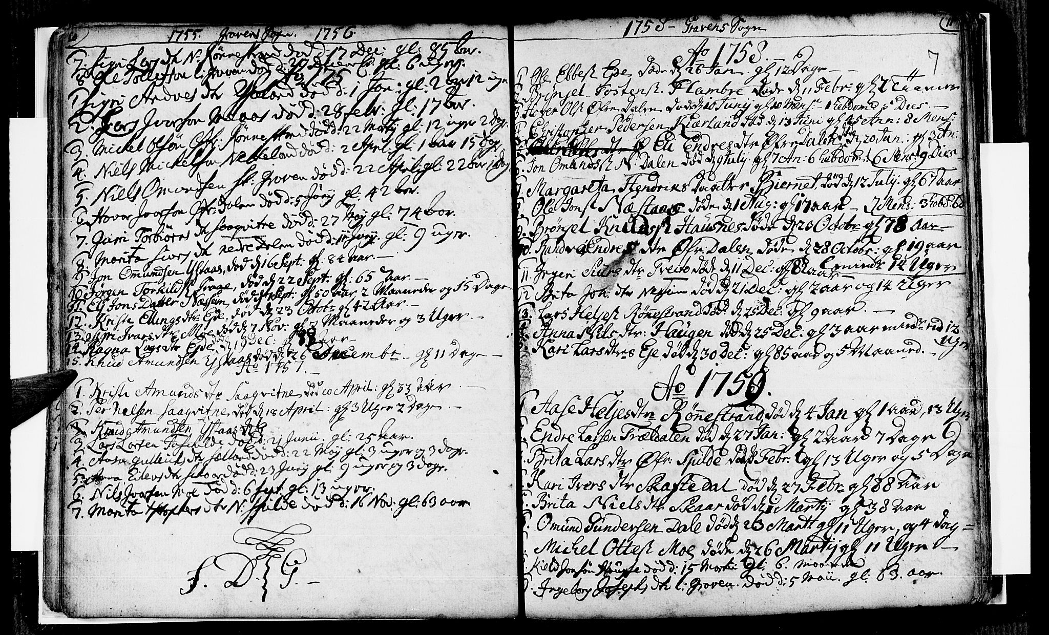 Ulvik sokneprestembete, SAB/A-78801/H/Haa: Ministerialbok nr. A 8, 1743-1792, s. 7
