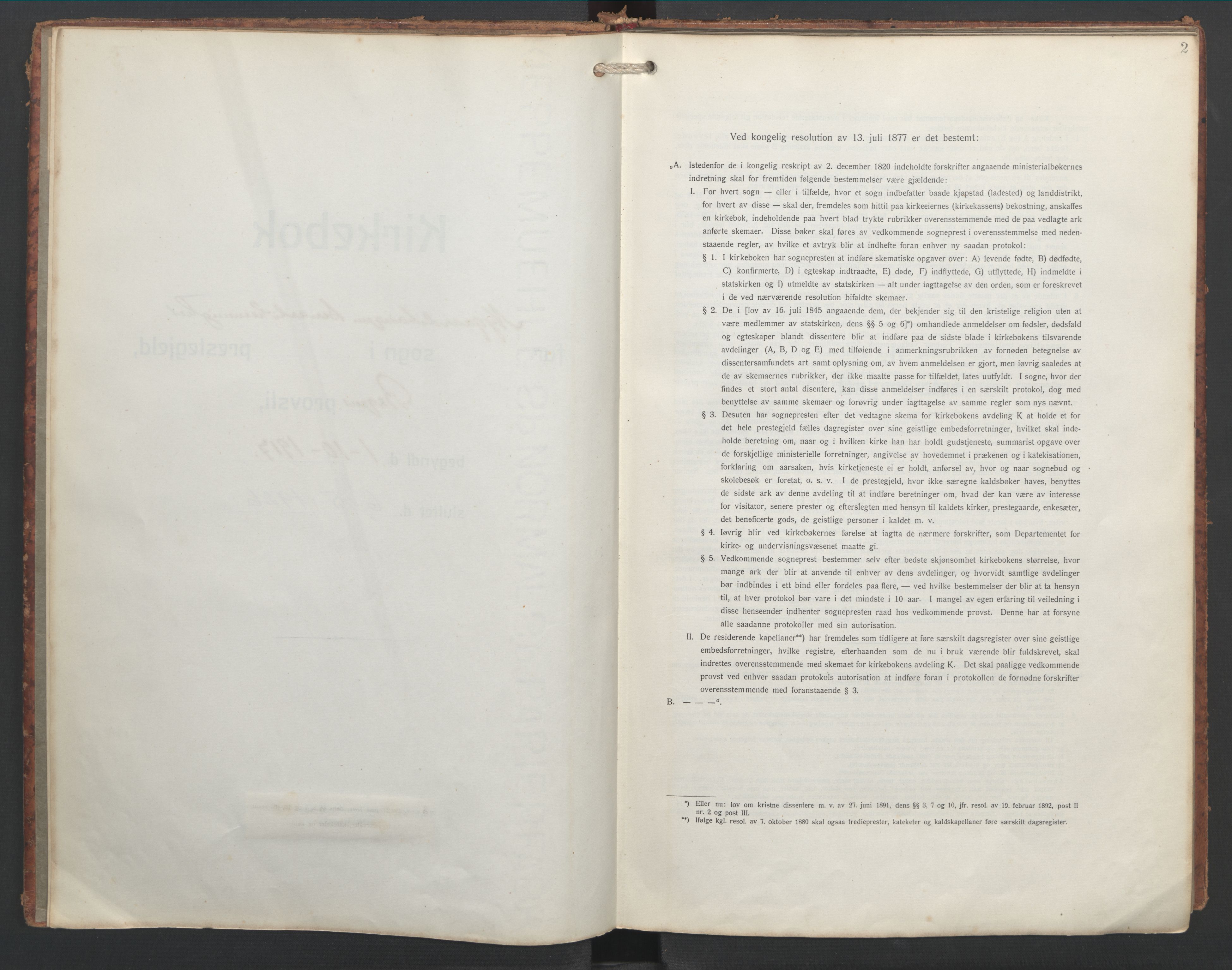 St. Jacob sokneprestembete, SAB/A-78001/H/Haa: Dagregister nr. E 1, 1917-1926, s. 1b-2a