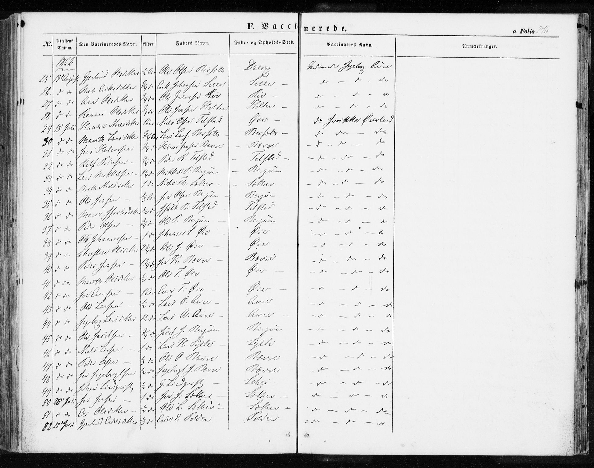 Ministerialprotokoller, klokkerbøker og fødselsregistre - Møre og Romsdal, AV/SAT-A-1454/595/L1044: Ministerialbok nr. 595A06, 1852-1863, s. 276