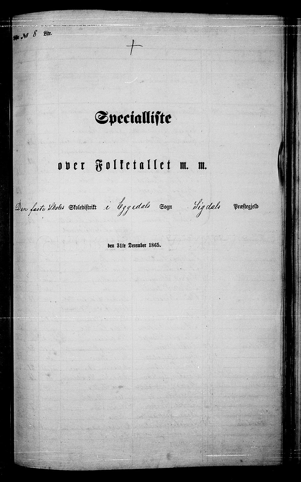 RA, Folketelling 1865 for 0621P Sigdal prestegjeld, 1865, s. 158