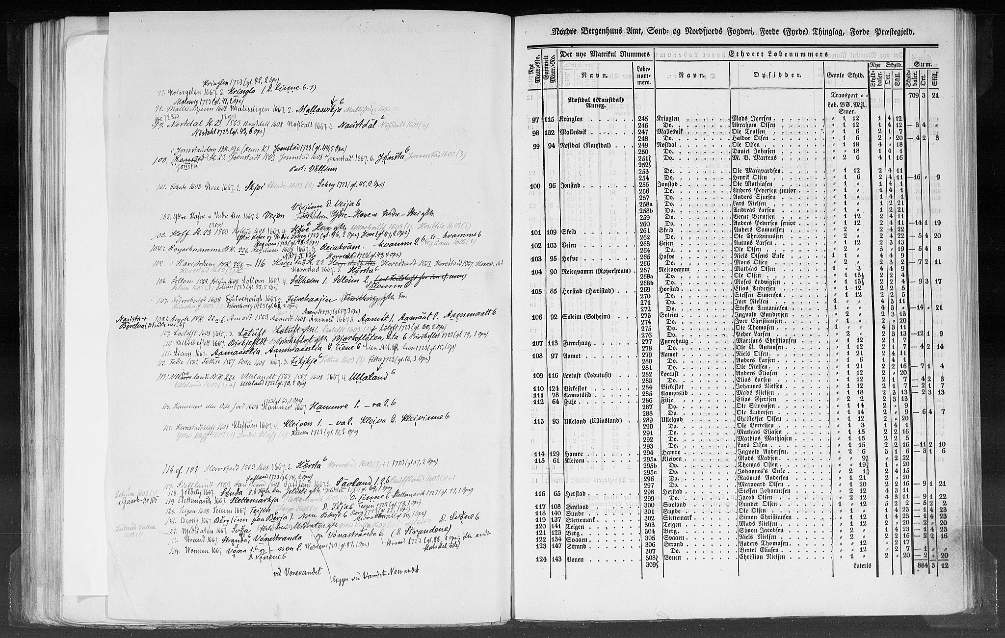 Rygh, AV/RA-PA-0034/F/Fb/L0012: Matrikkelen for 1838 - Nordre Bergenhus amt (Sogn og Fjordane fylke), 1838