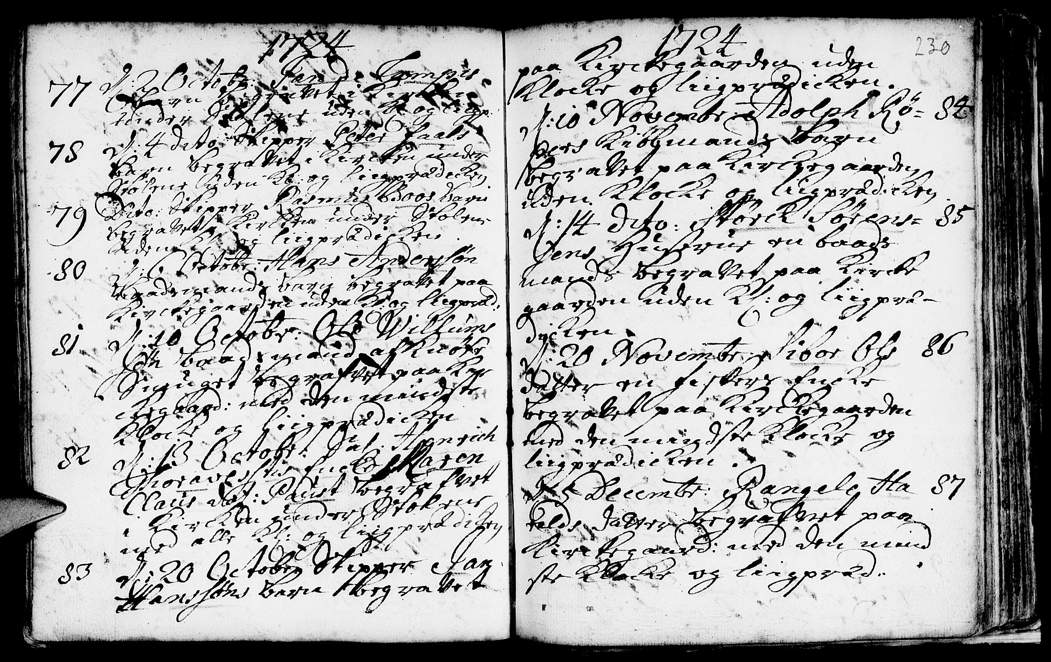 Nykirken Sokneprestembete, AV/SAB-A-77101/H/Haa/L0009: Ministerialbok nr. A 9, 1689-1759, s. 230
