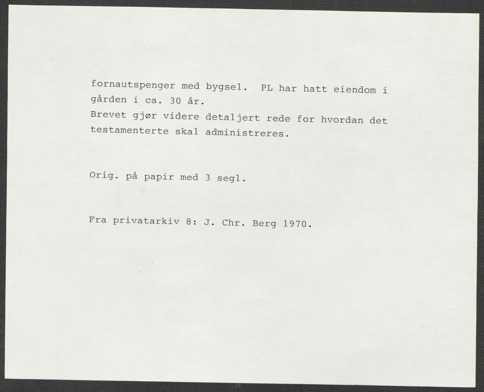 Riksarkivets diplomsamling, AV/RA-EA-5965/F15/L0024: Prestearkiv - Vestfold, 1619-1681, s. 215