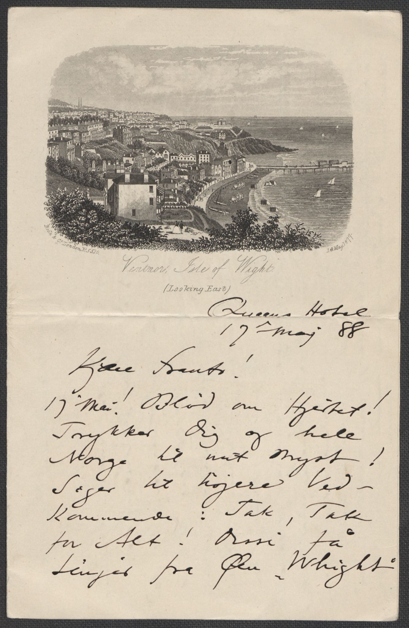 Beyer, Frants, RA/PA-0132/F/L0001: Brev fra Edvard Grieg til Frantz Beyer og "En del optegnelser som kan tjene til kommentar til brevene" av Marie Beyer, 1872-1907, s. 285