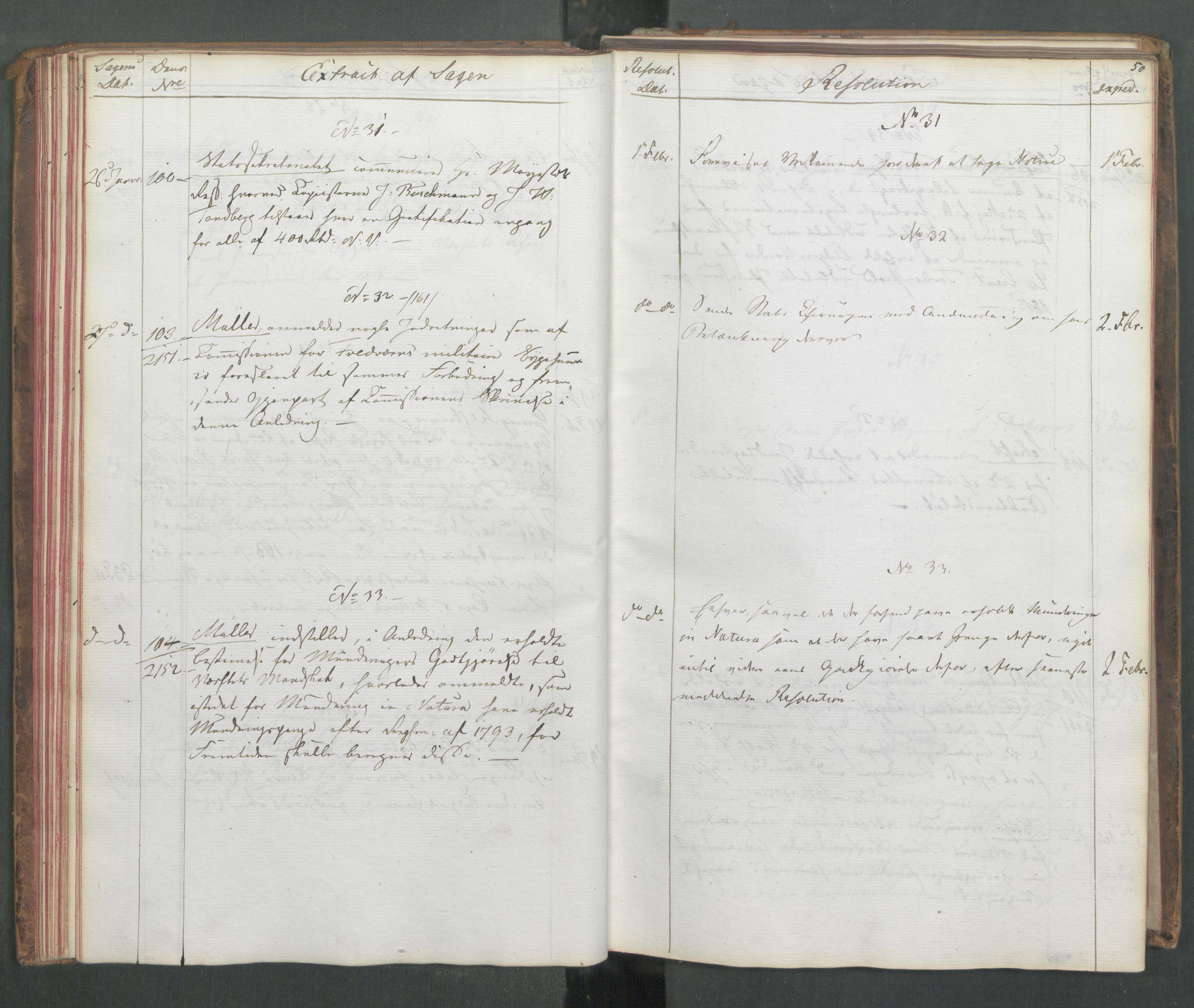 Marinedepartementet/ Marine- og postdepartementet, AV/RA-RAFA-3792/C/L0003: 7de Departements Journal, 1815-1816, s. 50