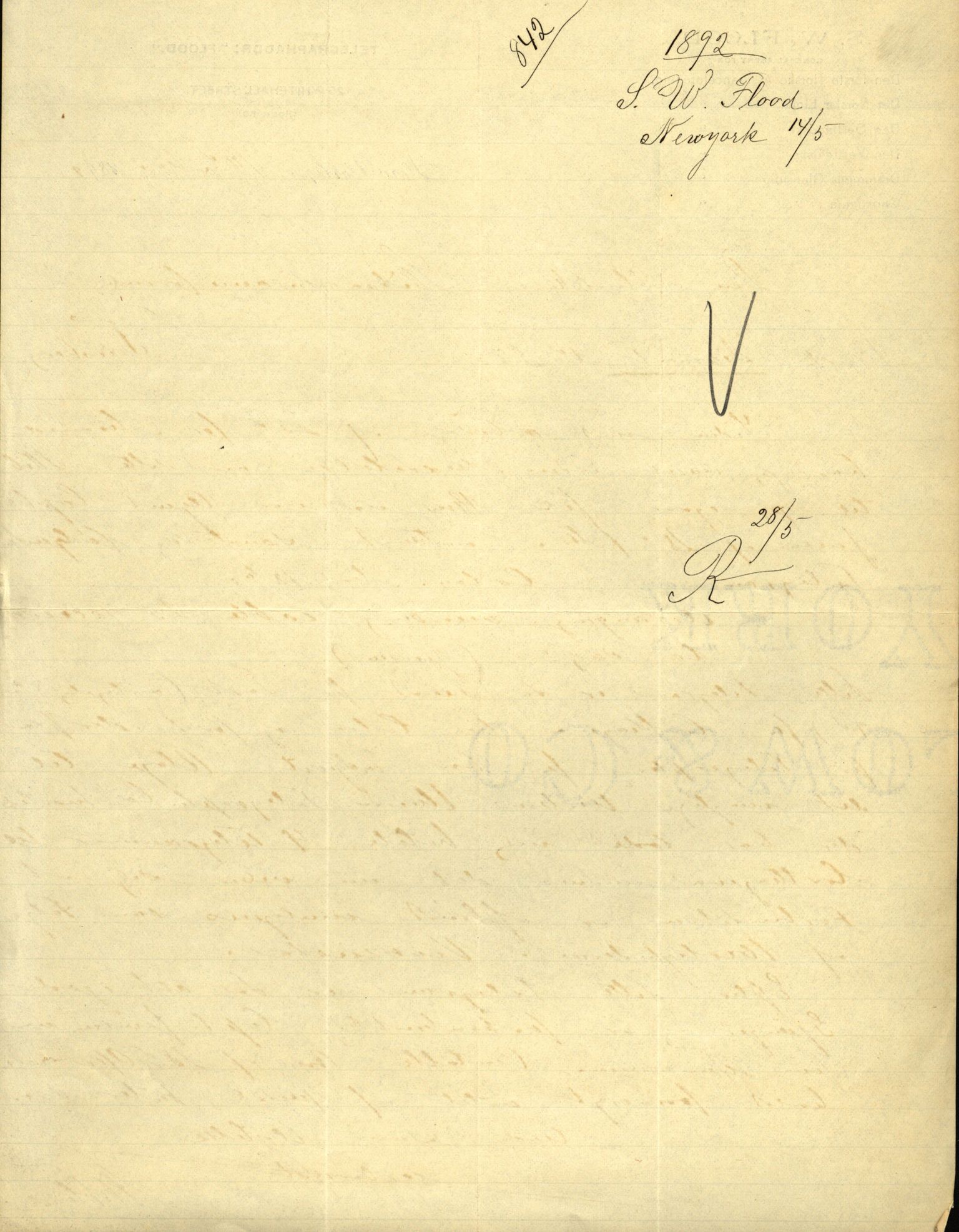 Pa 63 - Østlandske skibsassuranceforening, VEMU/A-1079/G/Ga/L0029/0007: Havaridokumenter / Diamant, Foldin, Aise, Florida, Flora, 1892, s. 84