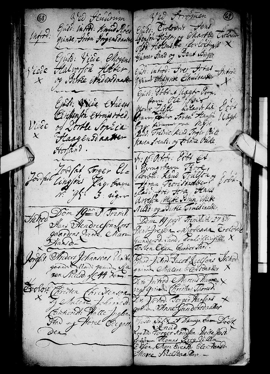 Hurum kirkebøker, AV/SAKO-A-229/F/Fa/L0005: Ministerialbok nr. 5, 1735-1739, s. 68-69