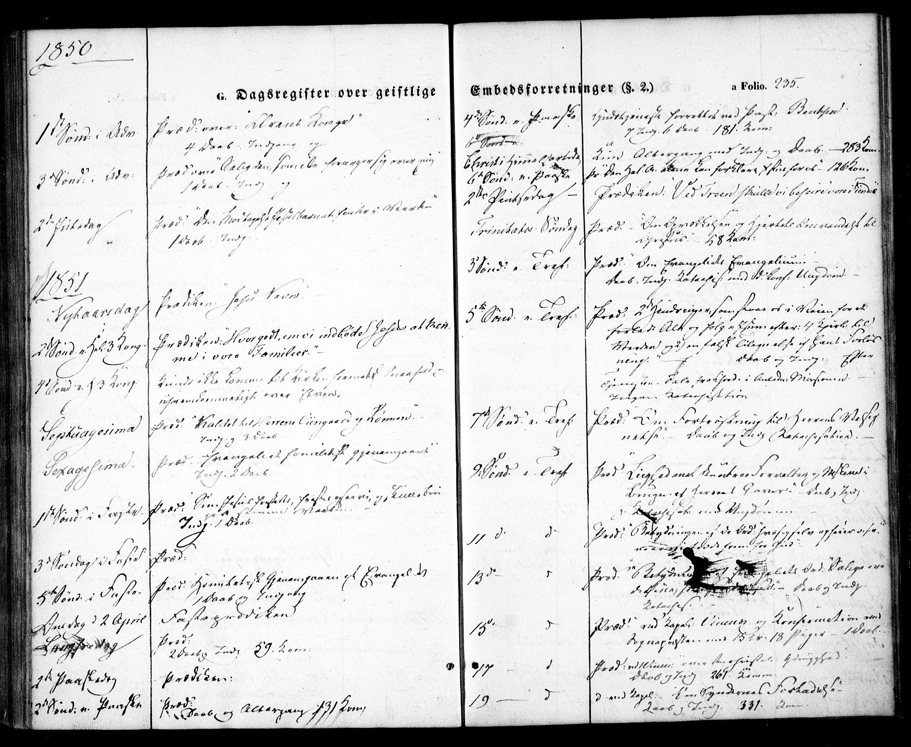 Birkenes sokneprestkontor, SAK/1111-0004/F/Fa/L0003: Ministerialbok nr. A 3, 1850-1866, s. 235