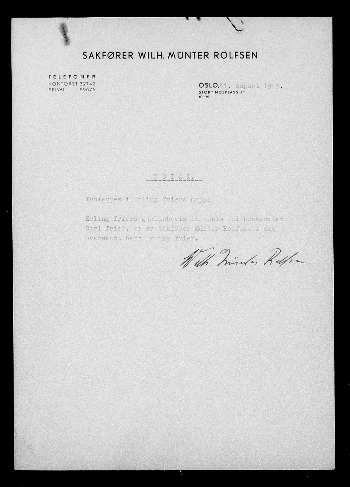 Justisdepartementet, Tilbakeføringskontoret for inndratte formuer, AV/RA-S-1564/H/Hc/Hcc/L0984: --, 1945-1947, s. 285