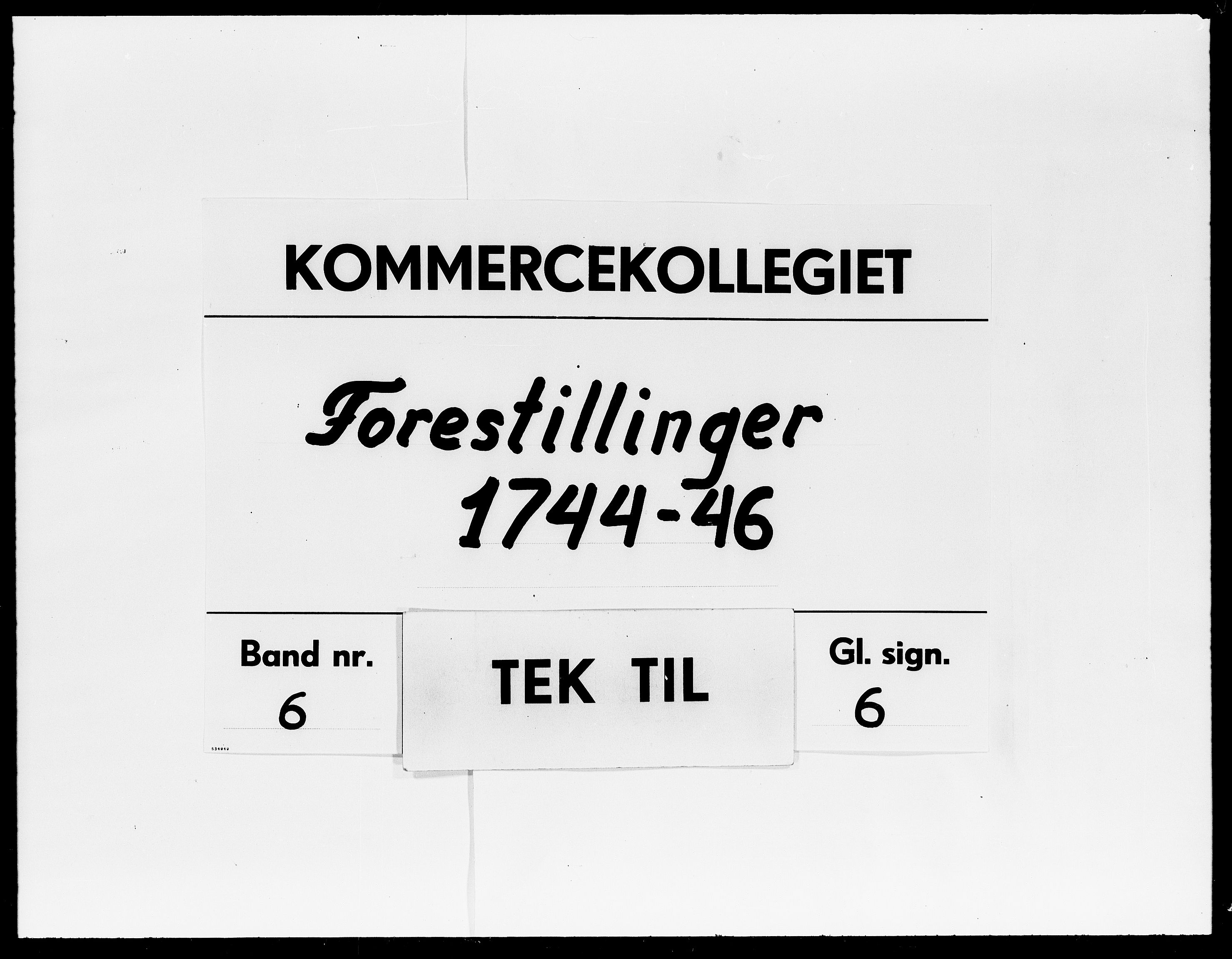 Kommercekollegiet, Dansk-Norske Sekretariat (1736-1771) / Kommercedeputationen (1771-1773), DRA/A-0002/-/006: Forestillinger, 1744-1746