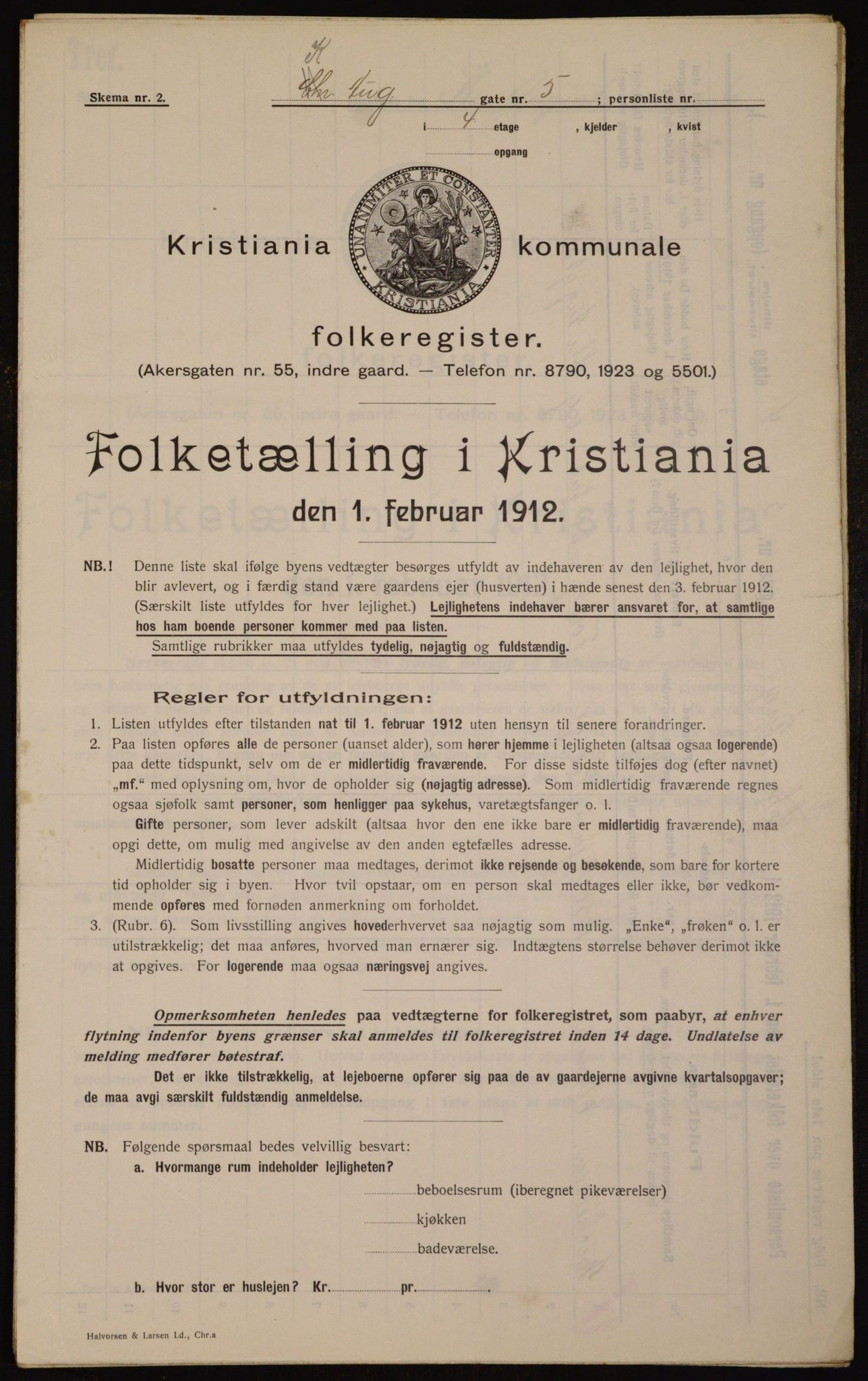 OBA, Kommunal folketelling 1.2.1912 for Kristiania, 1912, s. 54214