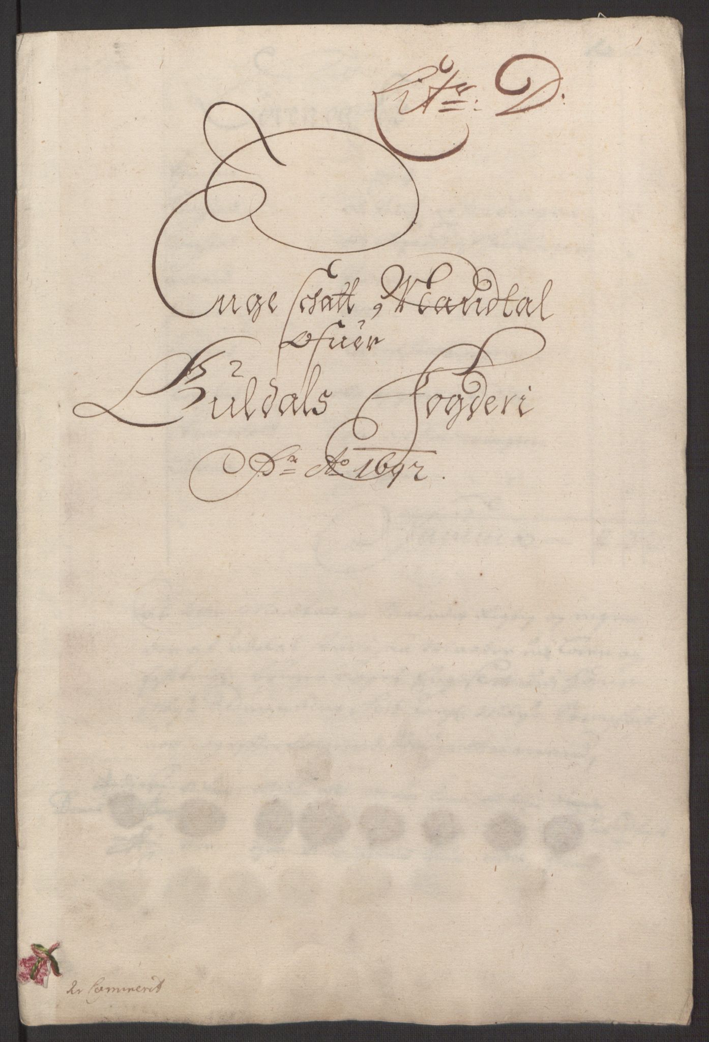 Rentekammeret inntil 1814, Reviderte regnskaper, Fogderegnskap, AV/RA-EA-4092/R59/L3942: Fogderegnskap Gauldal, 1692, s. 84