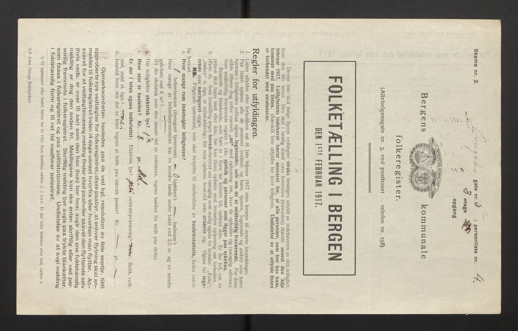 SAB, Kommunal folketelling 1917 for Bergen kjøpstad, 1917, s. 46340