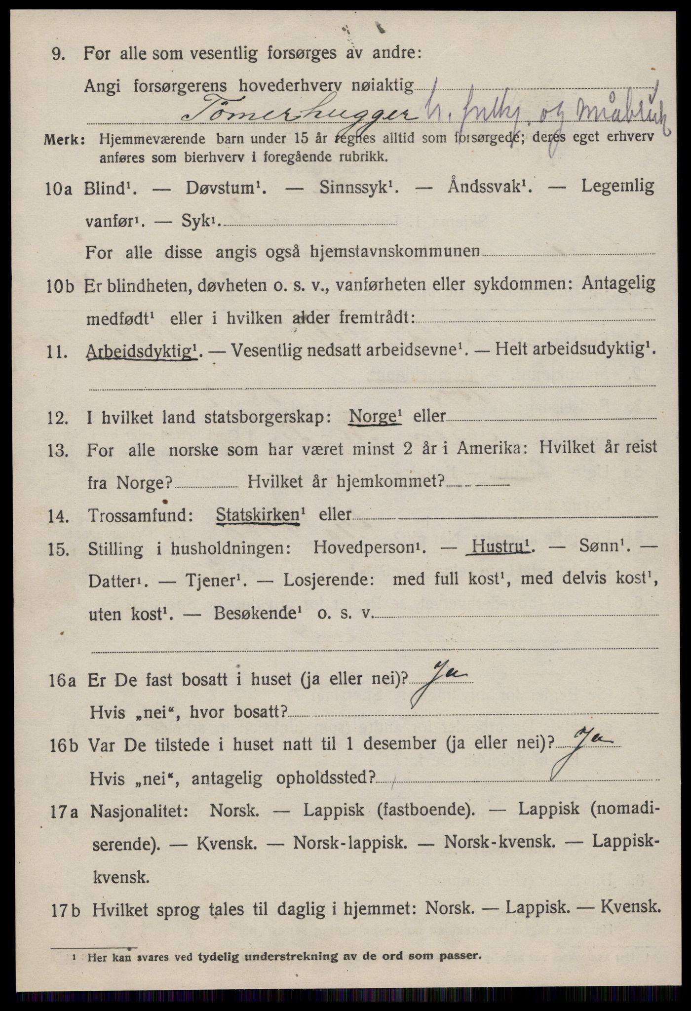 SAT, Folketelling 1920 for 1633 Osen herred, 1920, s. 3140