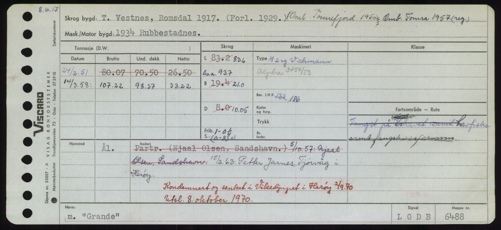 Sjøfartsdirektoratet med forløpere, Skipsmålingen, RA/S-1627/H/Hd/L0013: Fartøy, Gne-Gås, s. 135